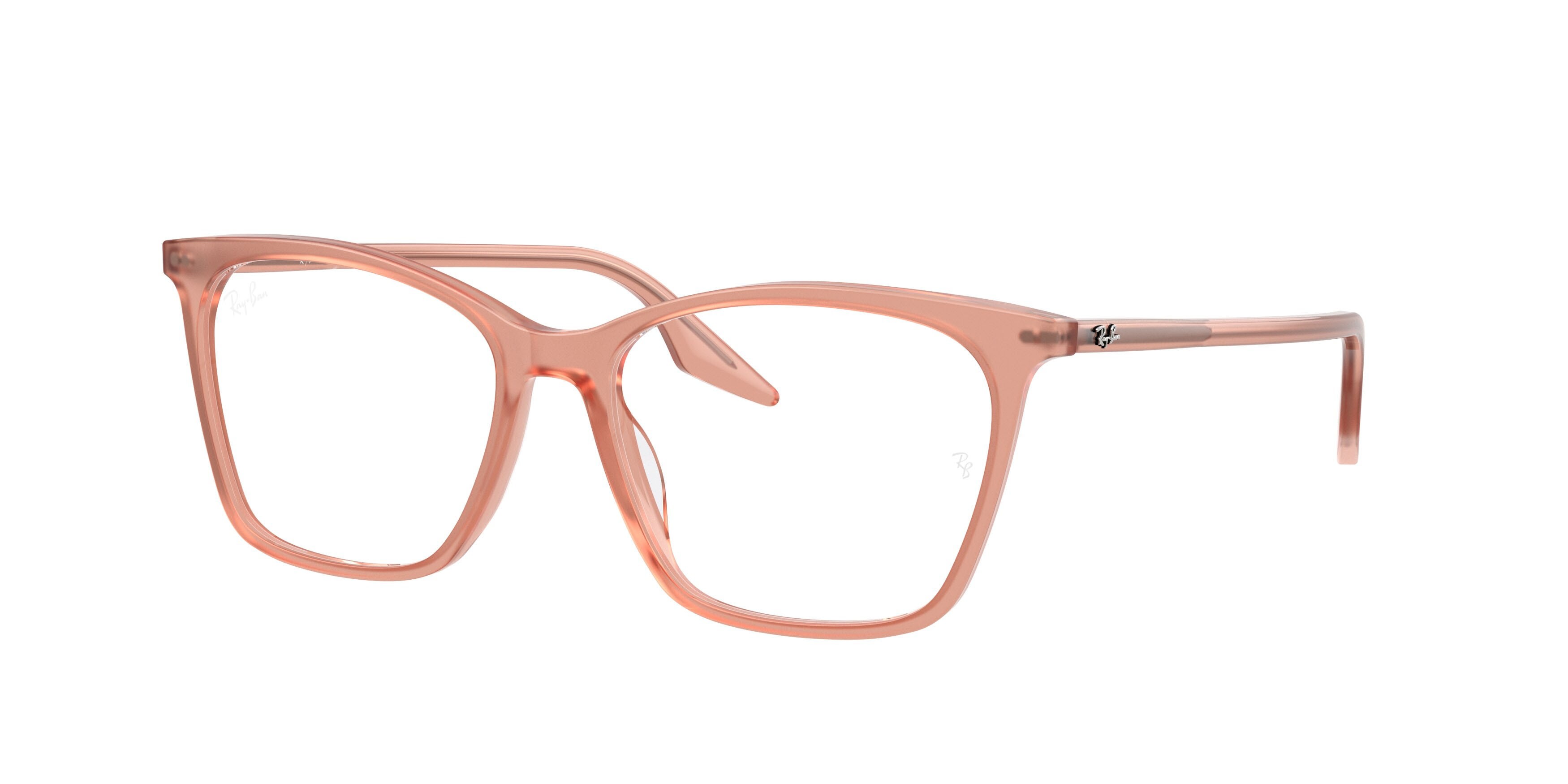 Eyeglasses Ray-Ban RX 5422 (8503) - RB 5422 8503 color rosa opale shape cat eye lenses trasparente