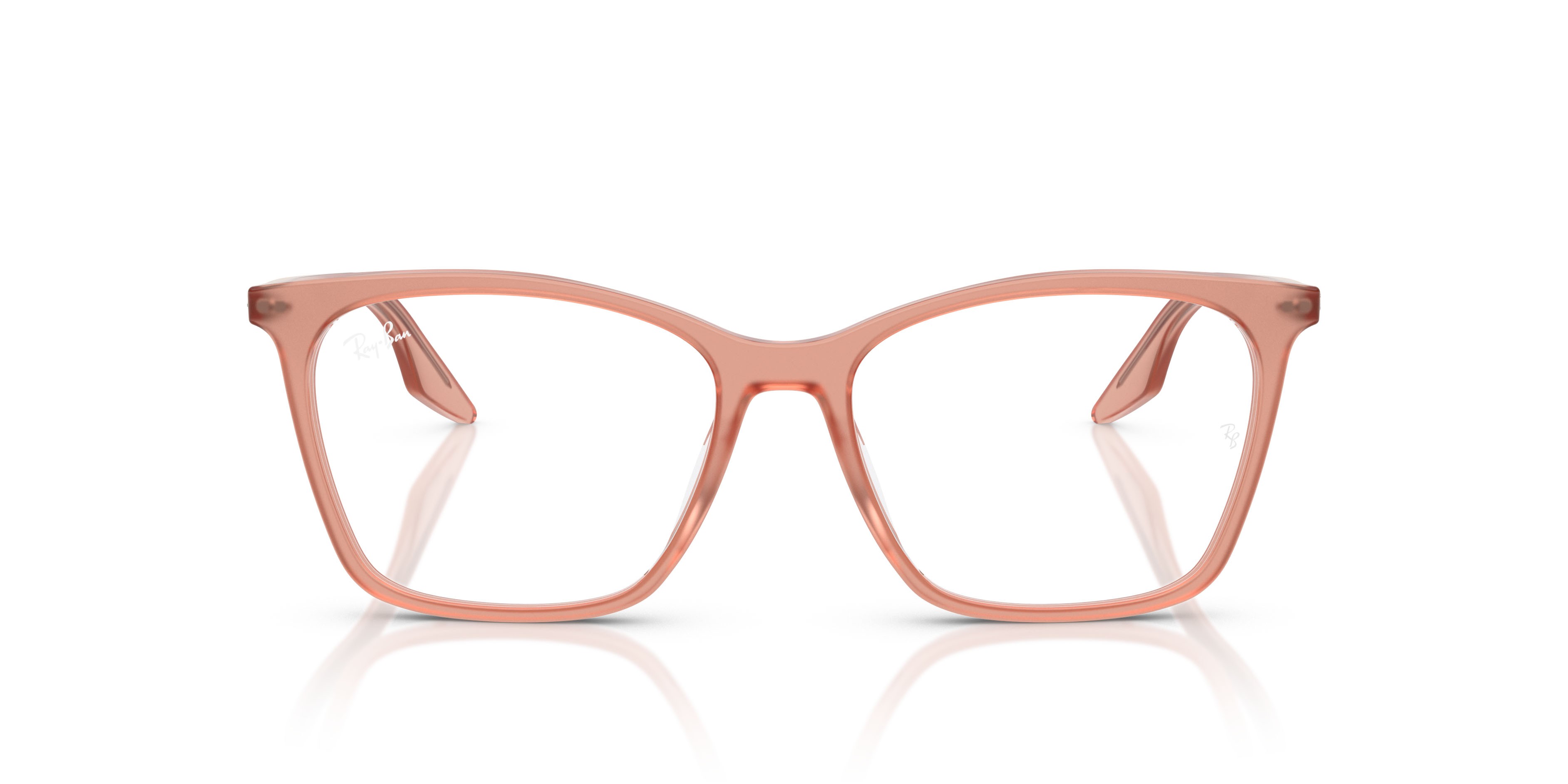 Eyeglasses Ray-Ban RX 5422 (8503) - RB 5422 8503 color rosa opale shape cat eye lenses trasparente