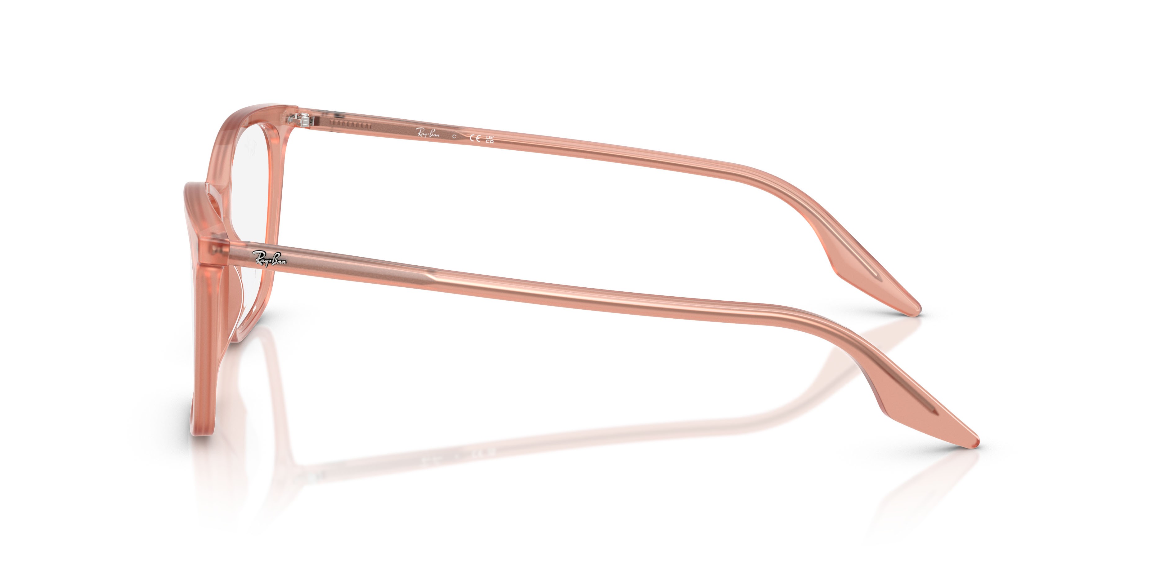 Eyeglasses Ray-Ban RX 5422 (8503) - RB 5422 8503 color rosa opale shape cat eye lenses trasparente