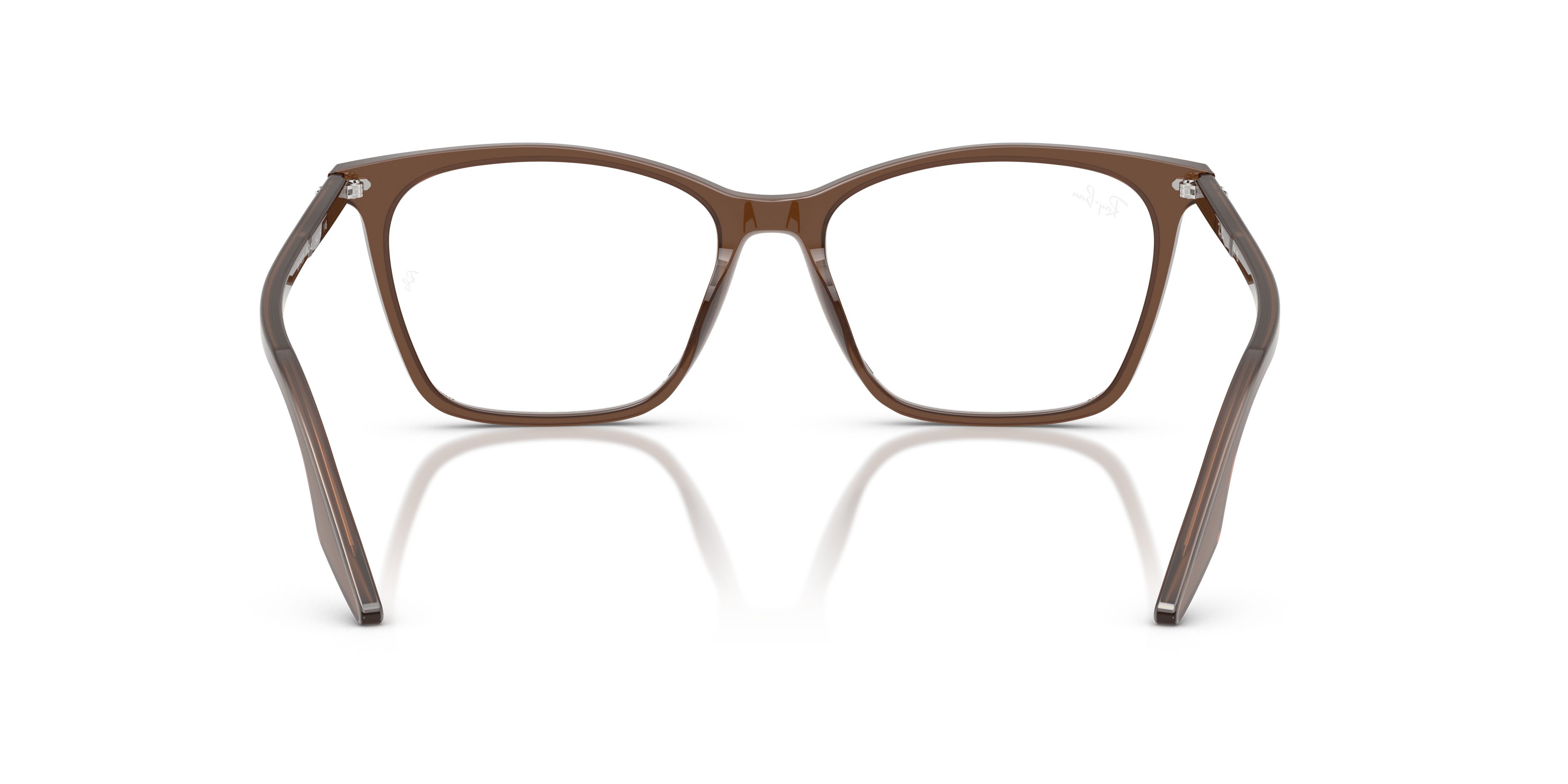Eyeglasses Ray-Ban RX 5422 (8504) - RB 5422 8504 color marrone opale shape cat eye lenses trasparente