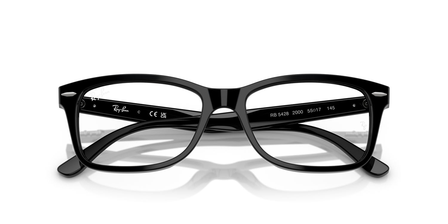 Occhiali da vista Ray-Ban RX 5428 (2000) - RB 5428 2000 colore nero forma quadrato lenti trasparente