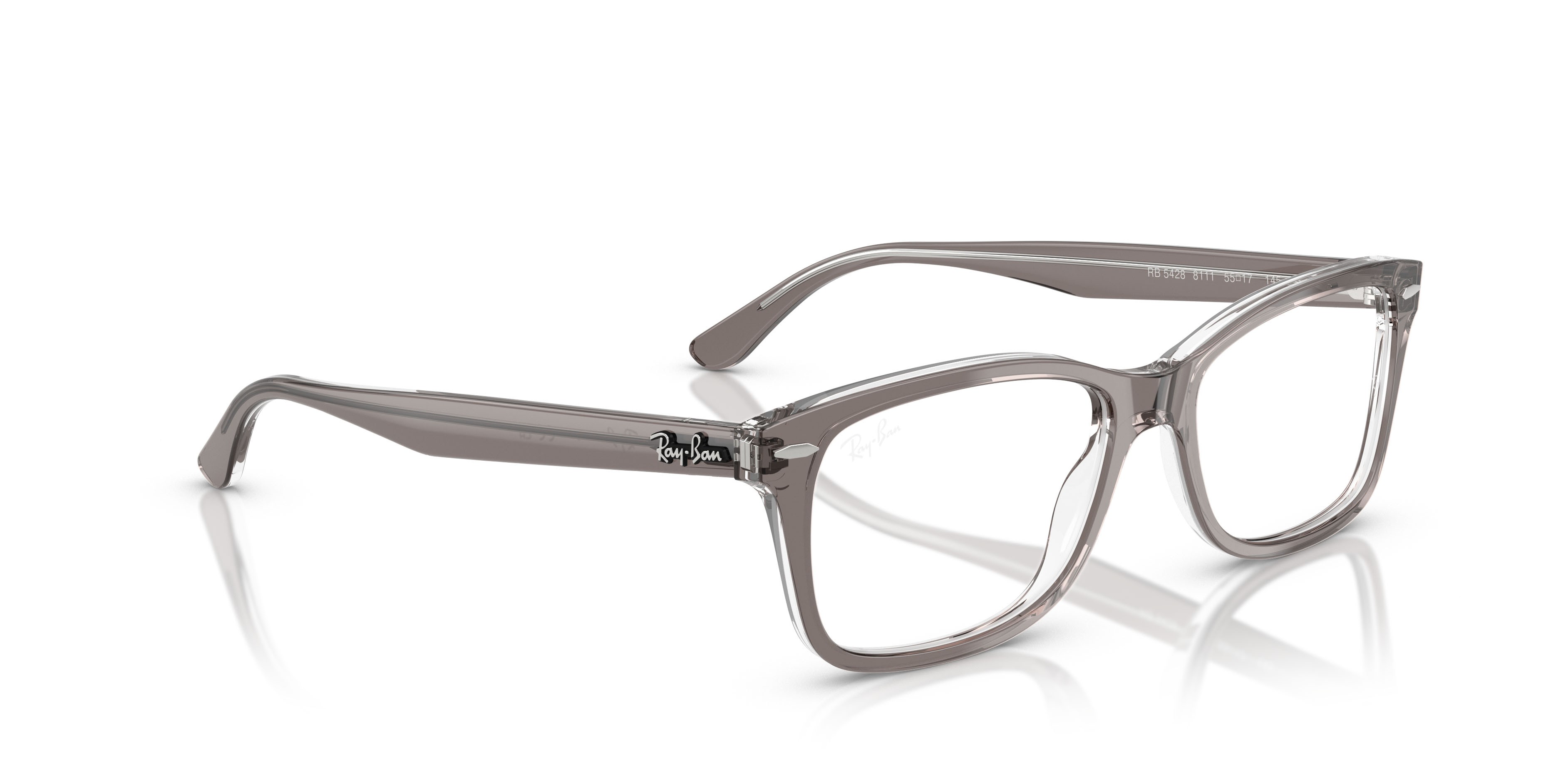 Occhiali da vista Ray-Ban RX 5428 (8111) - RB 5428 8111 colore grigio trasparente forma quadrato lenti trasparente