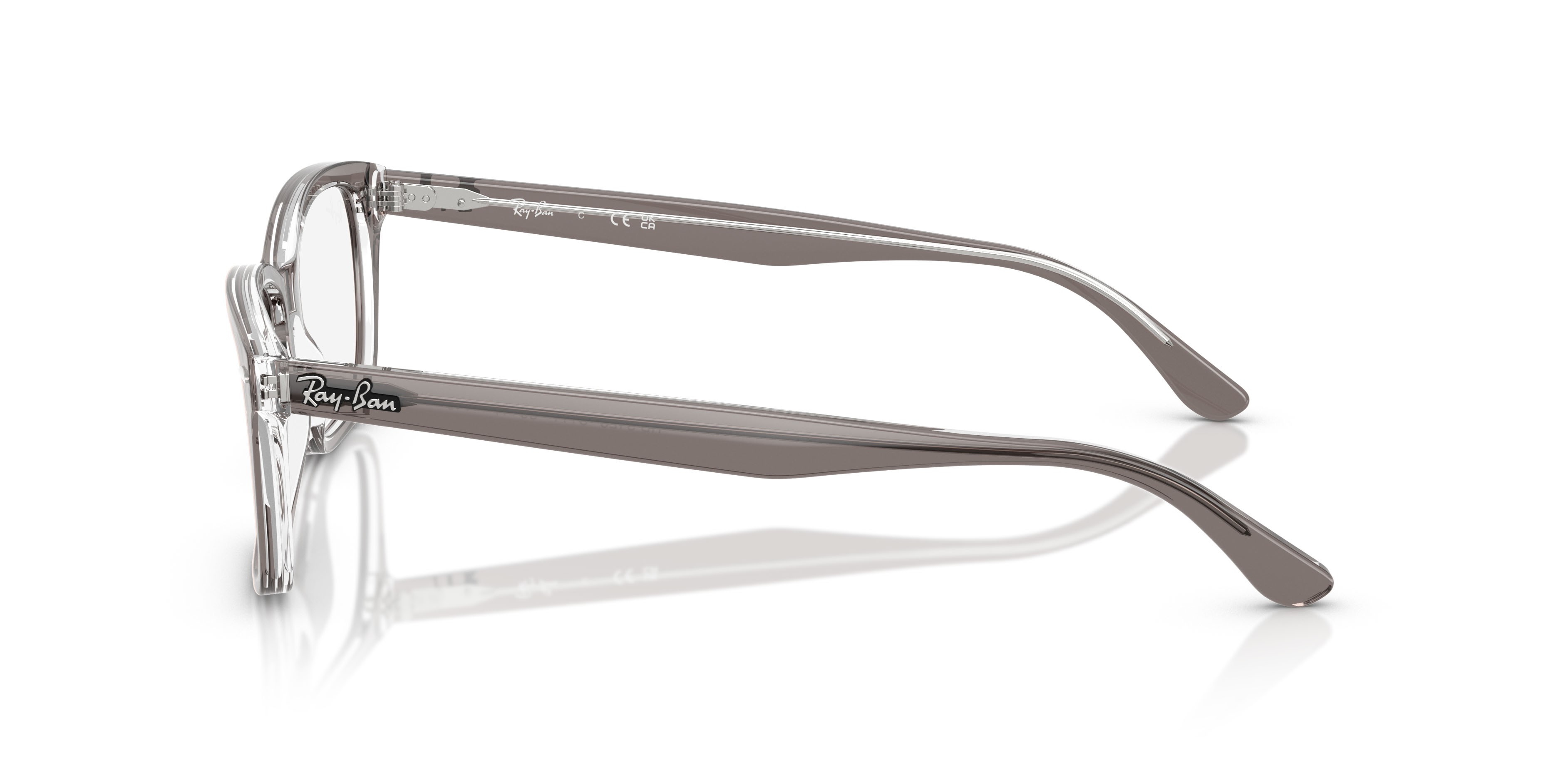 Occhiali da vista Ray-Ban RX 5428 (8111) - RB 5428 8111 colore grigio trasparente forma quadrato lenti trasparente