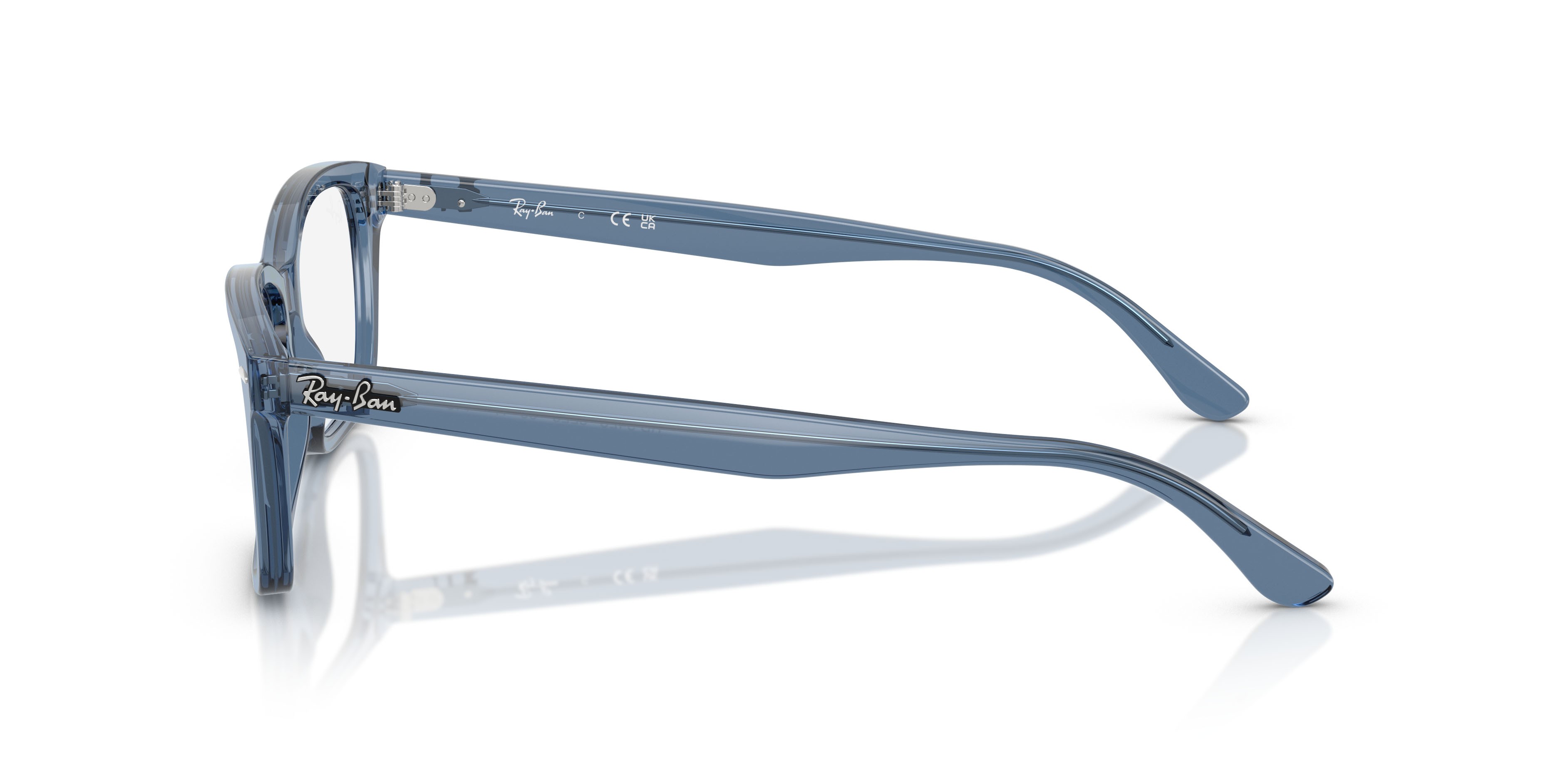 Occhiali da vista Ray-Ban RX 5428 (8223) - RB 5428 8223 colore blu scuro trasparente forma quadrato lenti trasparente