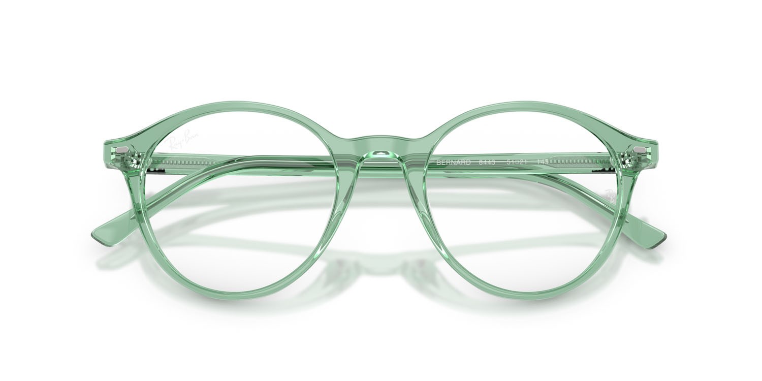 Occhiali da vista Ray-Ban Bernard RX 5430 (8443) - RB 5430 8443 colore verde chiaro forma pantos lenti trasparente