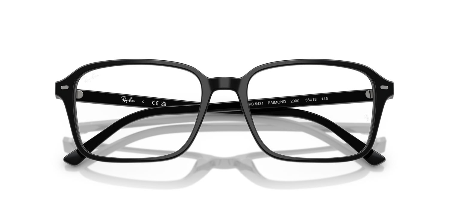 Occhiali da vista Ray-Ban Raimond RX 5431 (2000) - RB 5431 2000 colore nero forma quadrato lenti trasparente