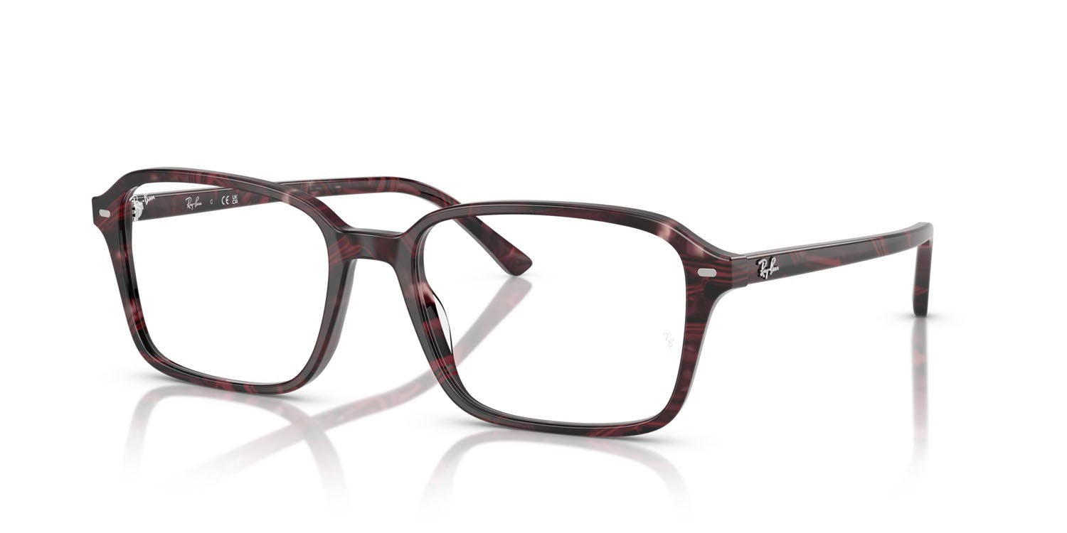 Eyeglasses Ray-Ban Raimond RX 5431 (8393) - RB 5431 8393 color viola fantasia trasparente/rosso shape square lenses trasparente