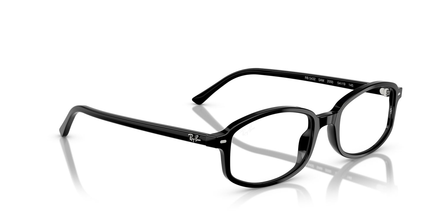 Occhiali da vista Ray-Ban Sam RX 5432 (2000) - RB 5432 2000 colore nero forma irregolare lenti trasparente