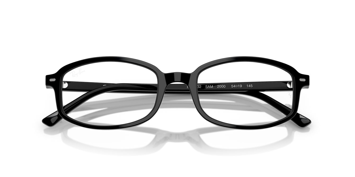 Occhiali da vista Ray-Ban Sam RX 5432 (2000) - RB 5432 2000 colore nero forma irregolare lenti trasparente