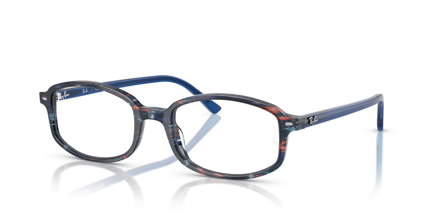 Occhiali da vista Ray-Ban Sam RX 5432 (8397) - RB 5432 8397 colore blu fantasia trasparente forma irregolare lenti trasparente