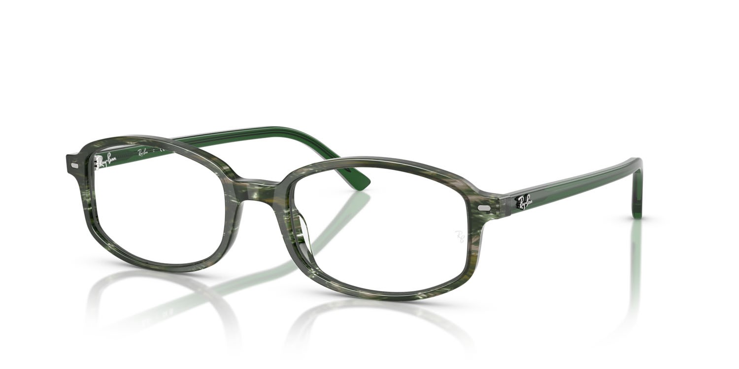 Occhiali da vista Ray-Ban Sam RX 5432 (8398) - RB 5432 8398 colore verde fantasia trasparente forma irregolare lenti trasparente