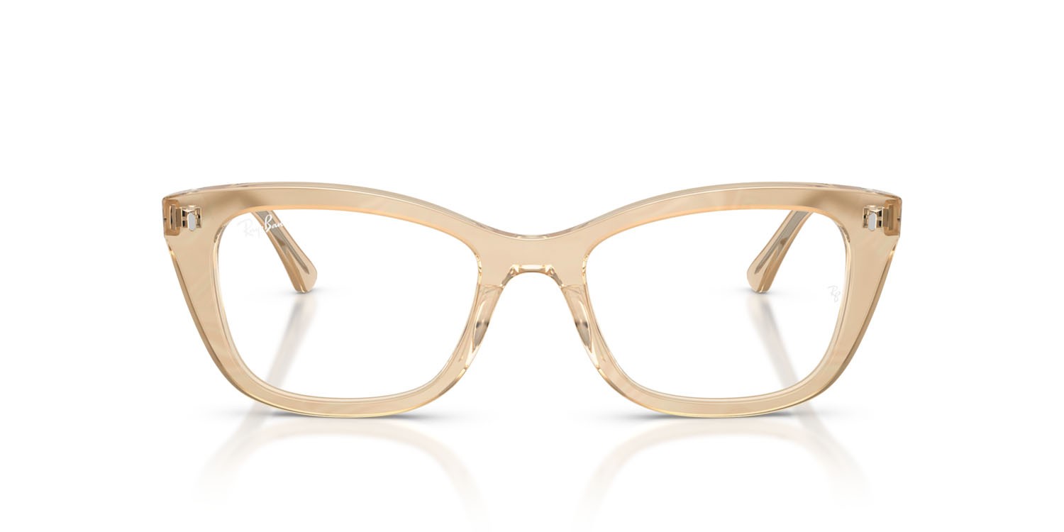Eyeglasses Ray-Ban Change RX 5433 (8294) - RB 5433 8294 color fotocromatiche marroni a onde shape square lenses trasparente