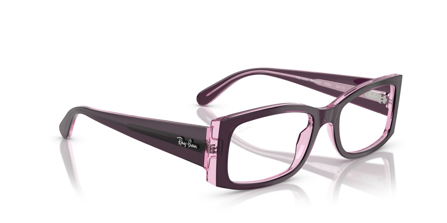 Occhiali da vista Ray-Ban Miriam RX 5434 (8364) - RB 5434 8364 colore violetto su rosa trasparente forma quadrato lenti trasparente