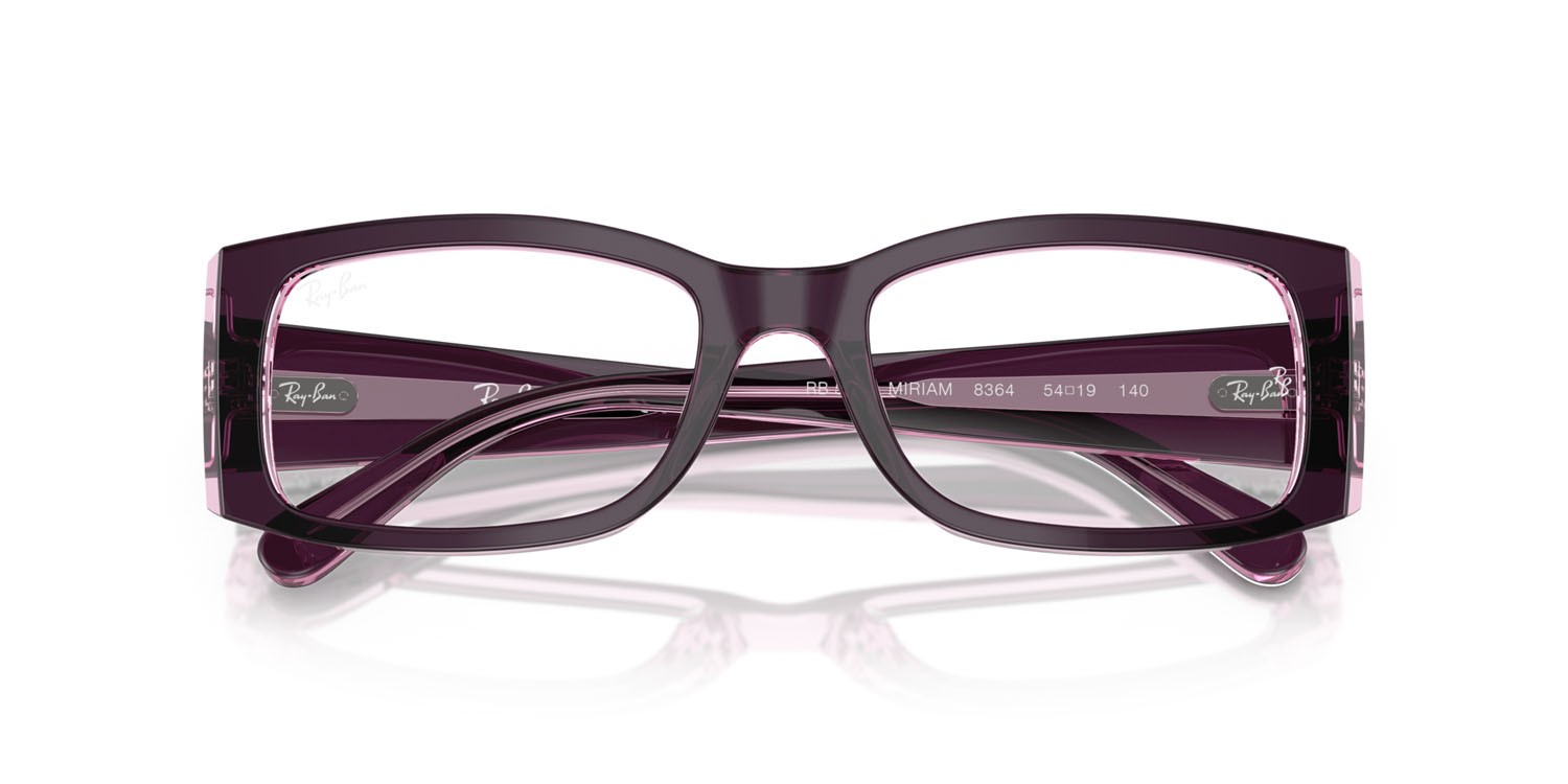 Occhiali da vista Ray-Ban Miriam RX 5434 (8364) - RB 5434 8364 colore violetto su rosa trasparente forma quadrato lenti trasparente