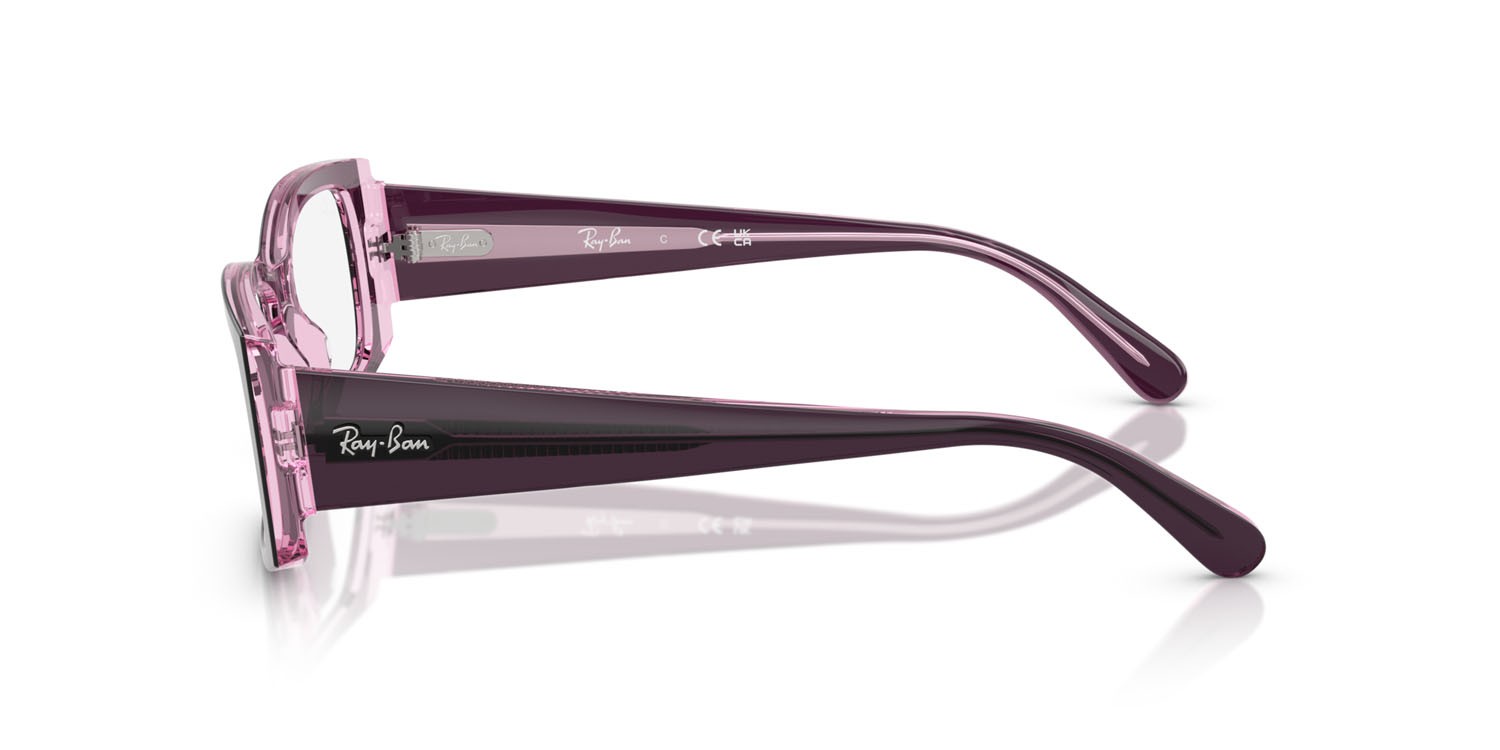 Occhiali da vista Ray-Ban Miriam RX 5434 (8364) - RB 5434 8364 colore violetto su rosa trasparente forma quadrato lenti trasparente