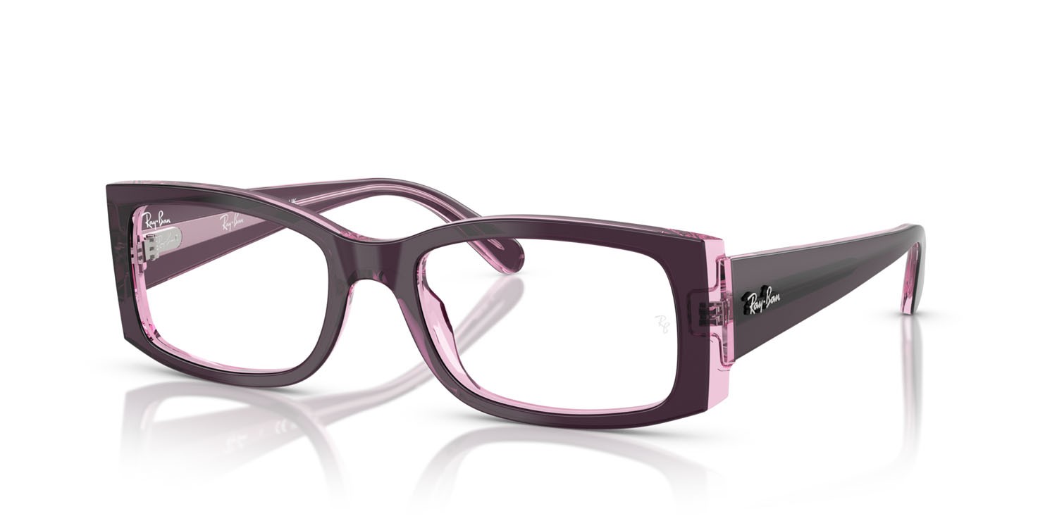 Occhiali da vista Ray-Ban Miriam RX 5434 (8364) - RB 5434 8364 colore violetto su rosa trasparente forma quadrato lenti trasparente