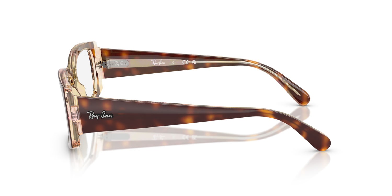 Occhiali da vista Ray-Ban Miriam RX 5434 (8402) - RB 5434 8402 colore havana chiaro su multicolor forma quadrato lenti trasparente