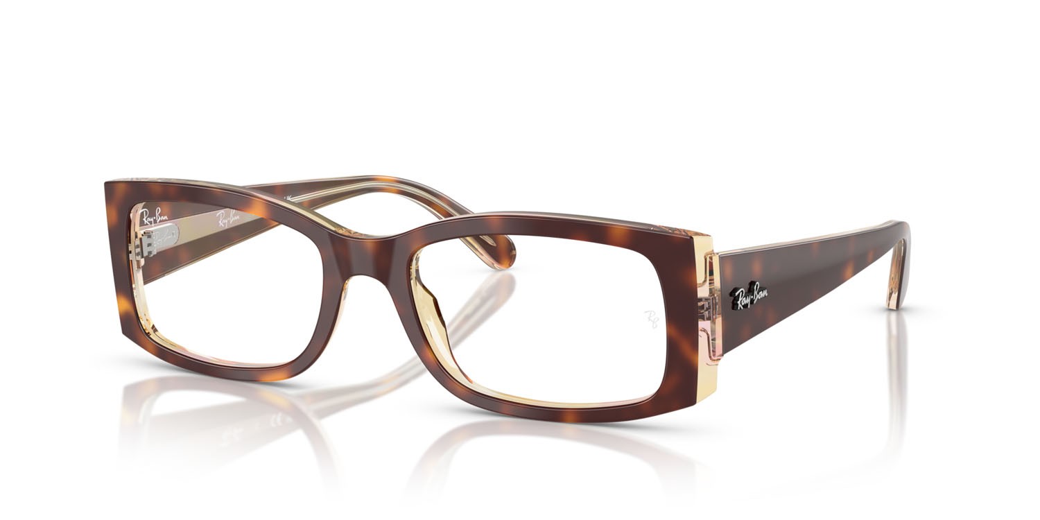 Occhiali da vista Ray-Ban Miriam RX 5434 (8402) - RB 5434 8402 colore havana chiaro su multicolor forma quadrato lenti trasparente