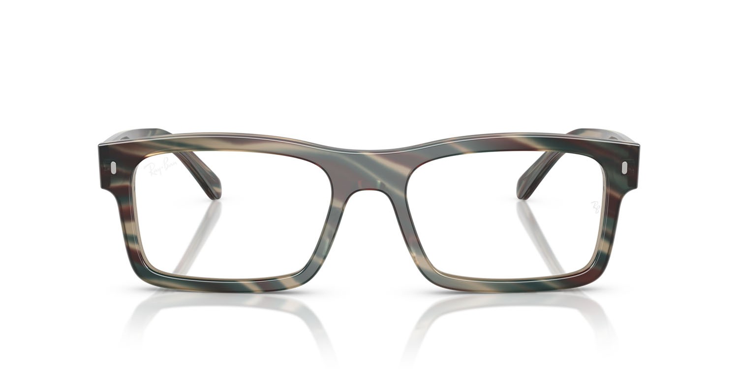Eyeglasses Ray-Ban Change RX 5435 (8381) - RB 5435 8381 color fotocromatiche grigie a righe shape rectangle lenses trasparente