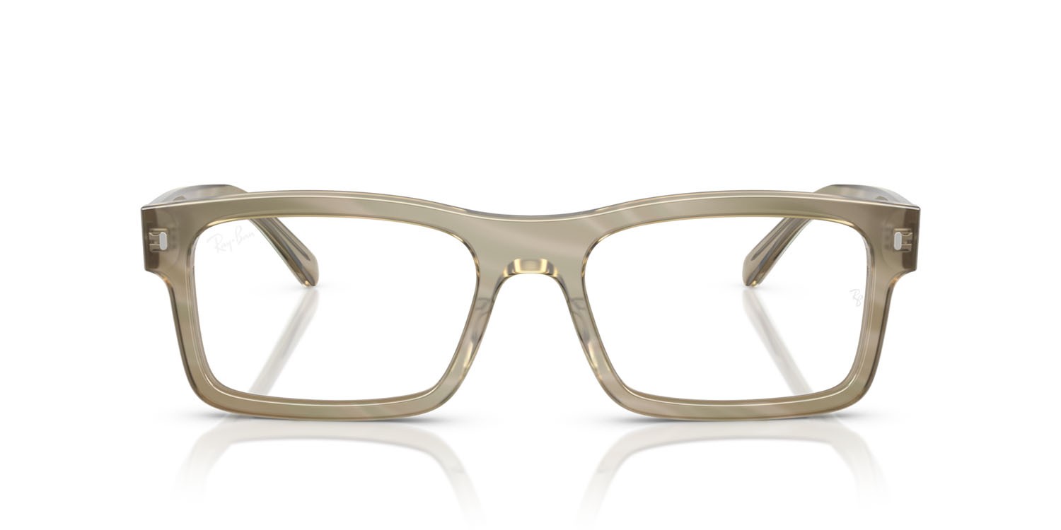 Eyeglasses Ray-Ban Change RX 5435 (8381) - RB 5435 8381 color fotocromatiche grigie a righe shape rectangle lenses trasparente