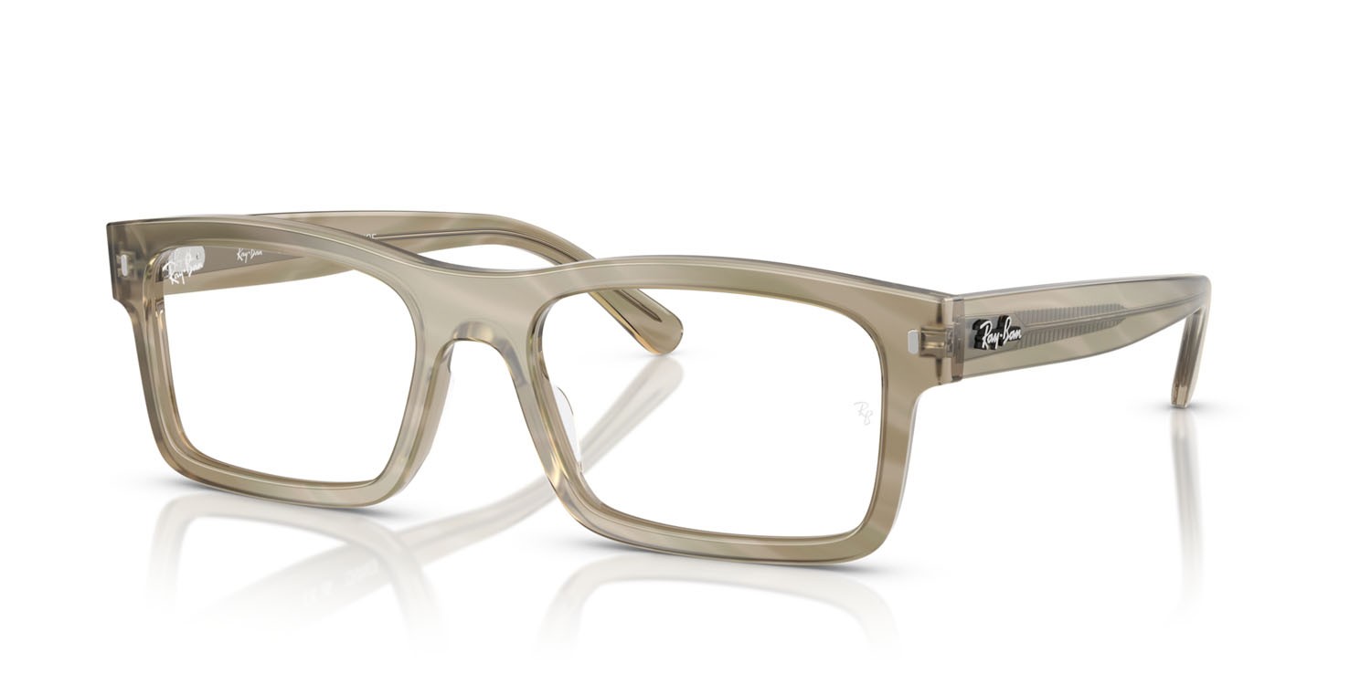 Eyeglasses Ray-Ban Change RX 5435 (8381) - RB 5435 8381 color fotocromatiche grigie a righe shape rectangle lenses trasparente