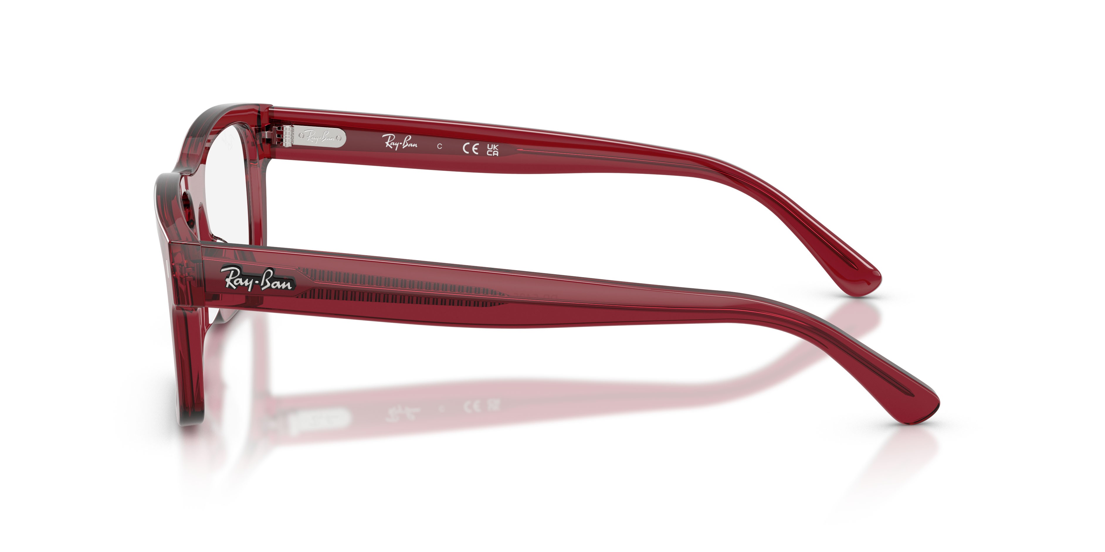 Eyeglasses Ray-Ban RX 5435 (8512) - RB 5435 8512 color bordeaux trasparente shape rectangle lenses trasparente