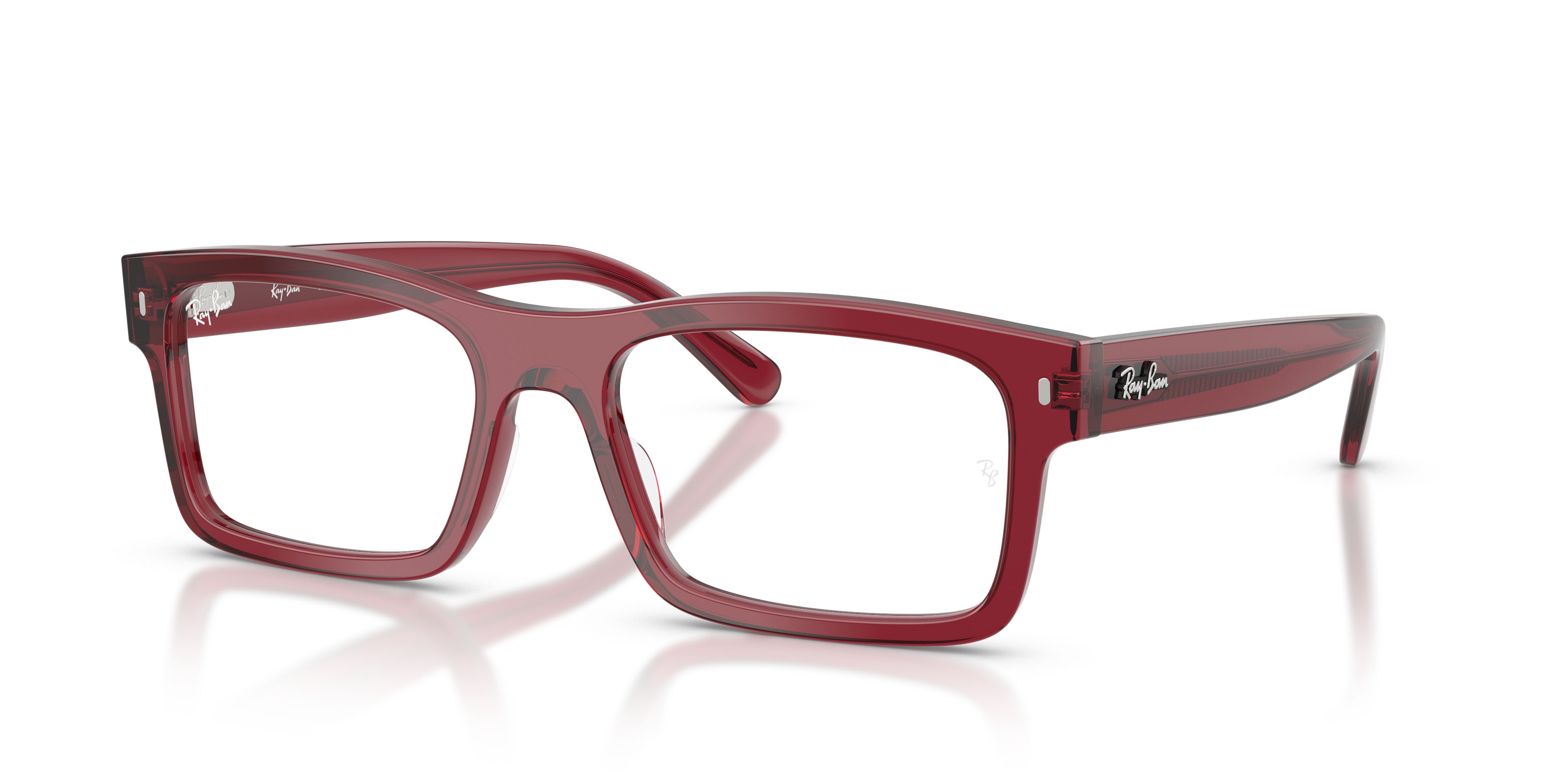 Eyeglasses Ray-Ban RX 5435 (8512) - RB 5435 8512 color bordeaux trasparente shape rectangle lenses trasparente