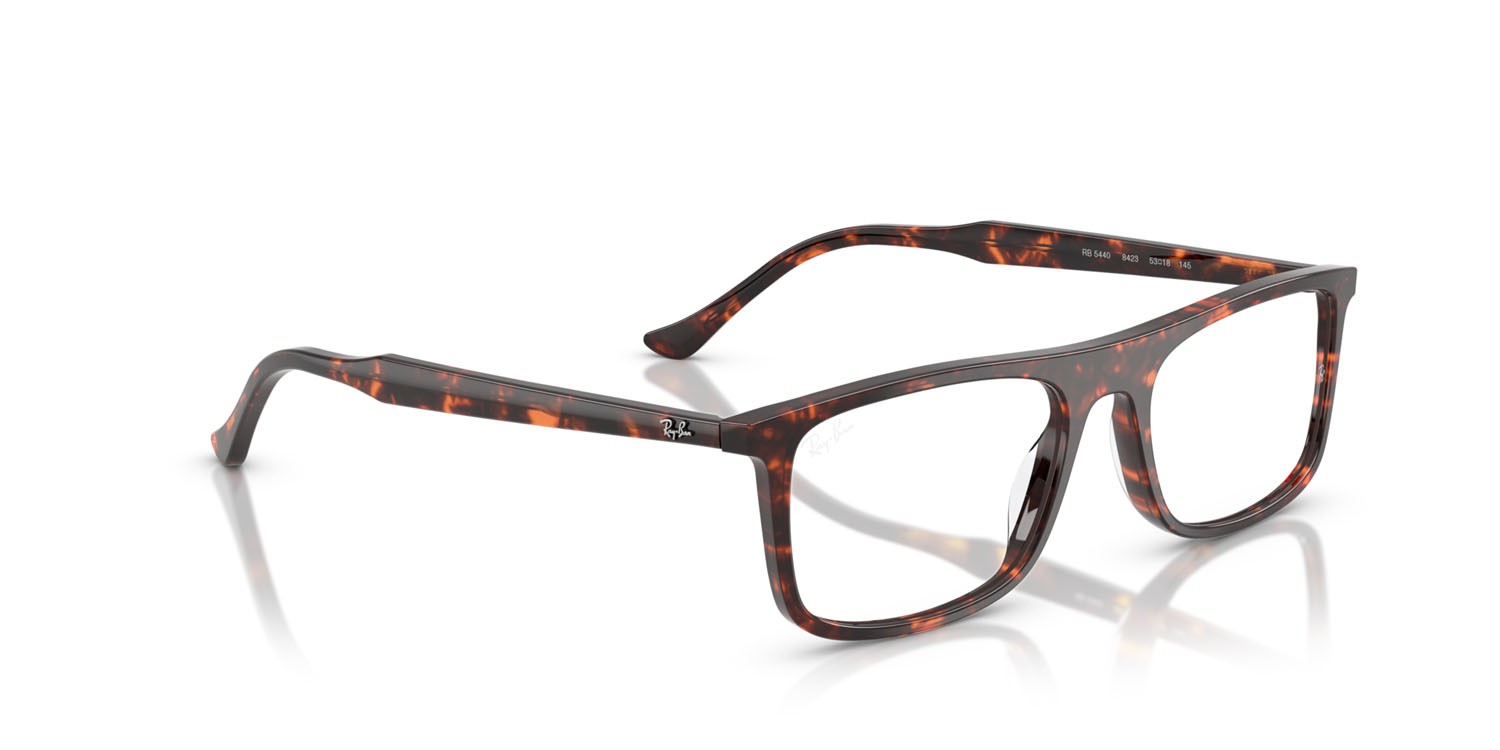 Eyeglasses Ray-Ban RX 5440 (8423) - RB 5440 8423 color rosso havana tartarugato shape rectangle lenses trasparente