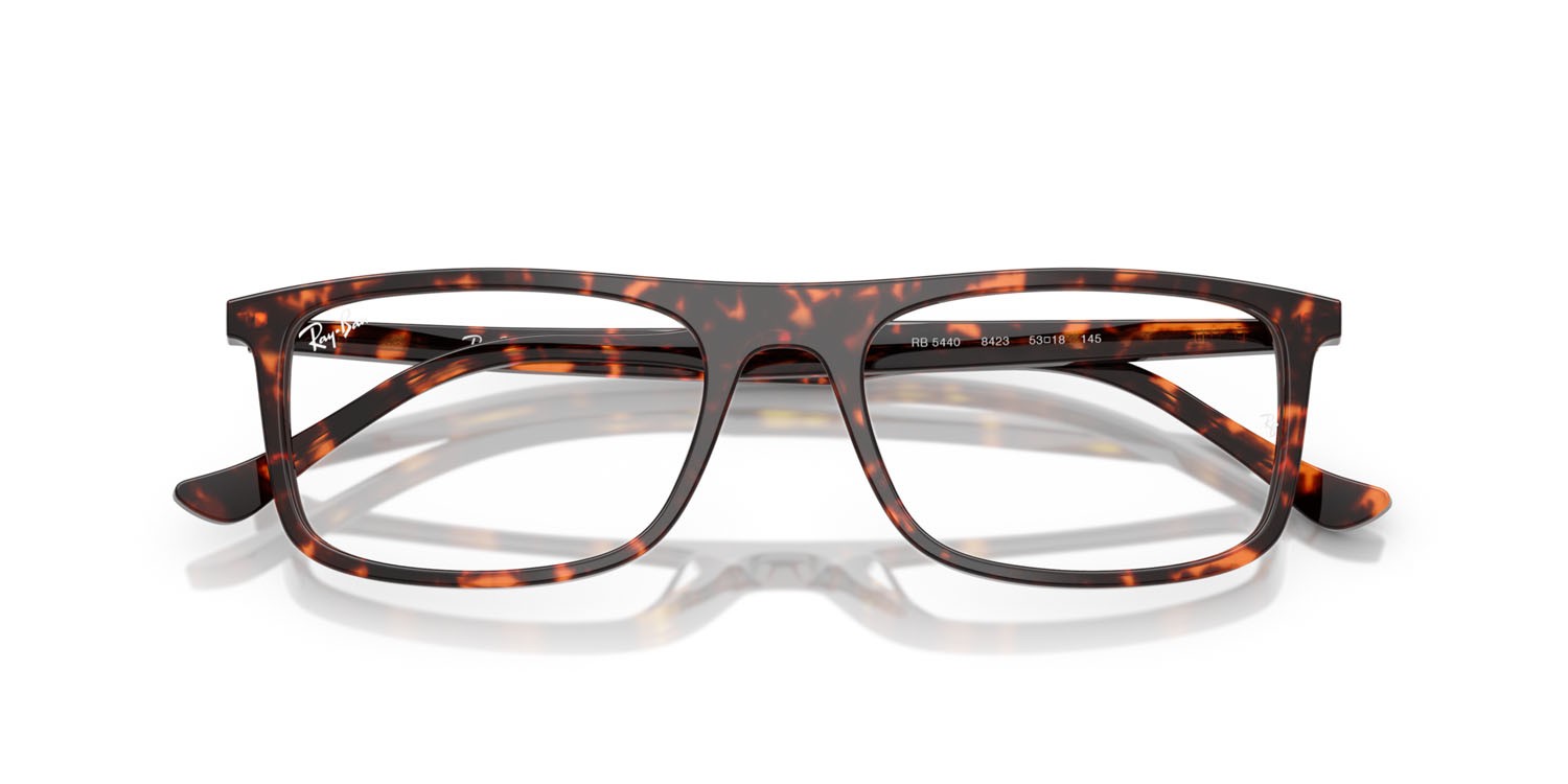 Eyeglasses Ray-Ban RX 5440 (8423) - RB 5440 8423 color rosso havana tartarugato shape rectangle lenses trasparente