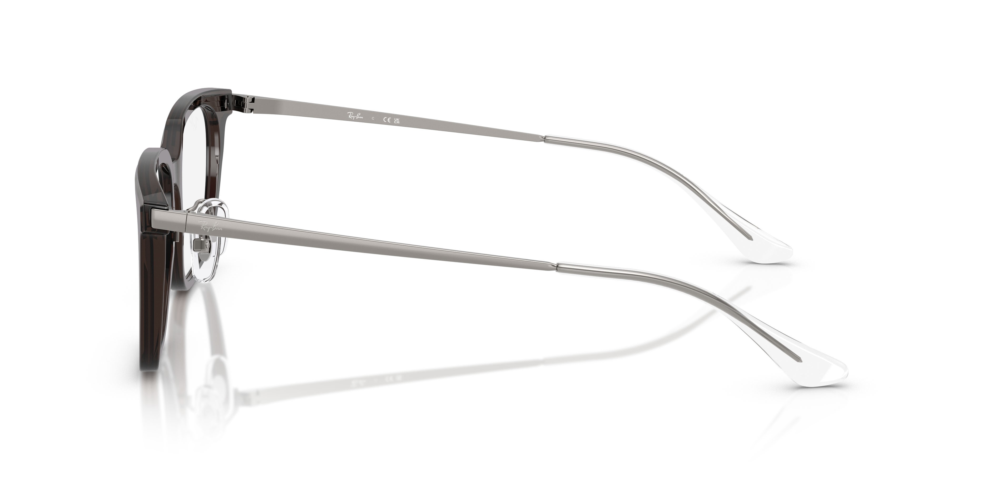 Occhiali da vista Ray-Ban RX 5442D (8290) - RB 5442D 8290 colore marrone scuro trasparente forma quadrato lenti trasparente