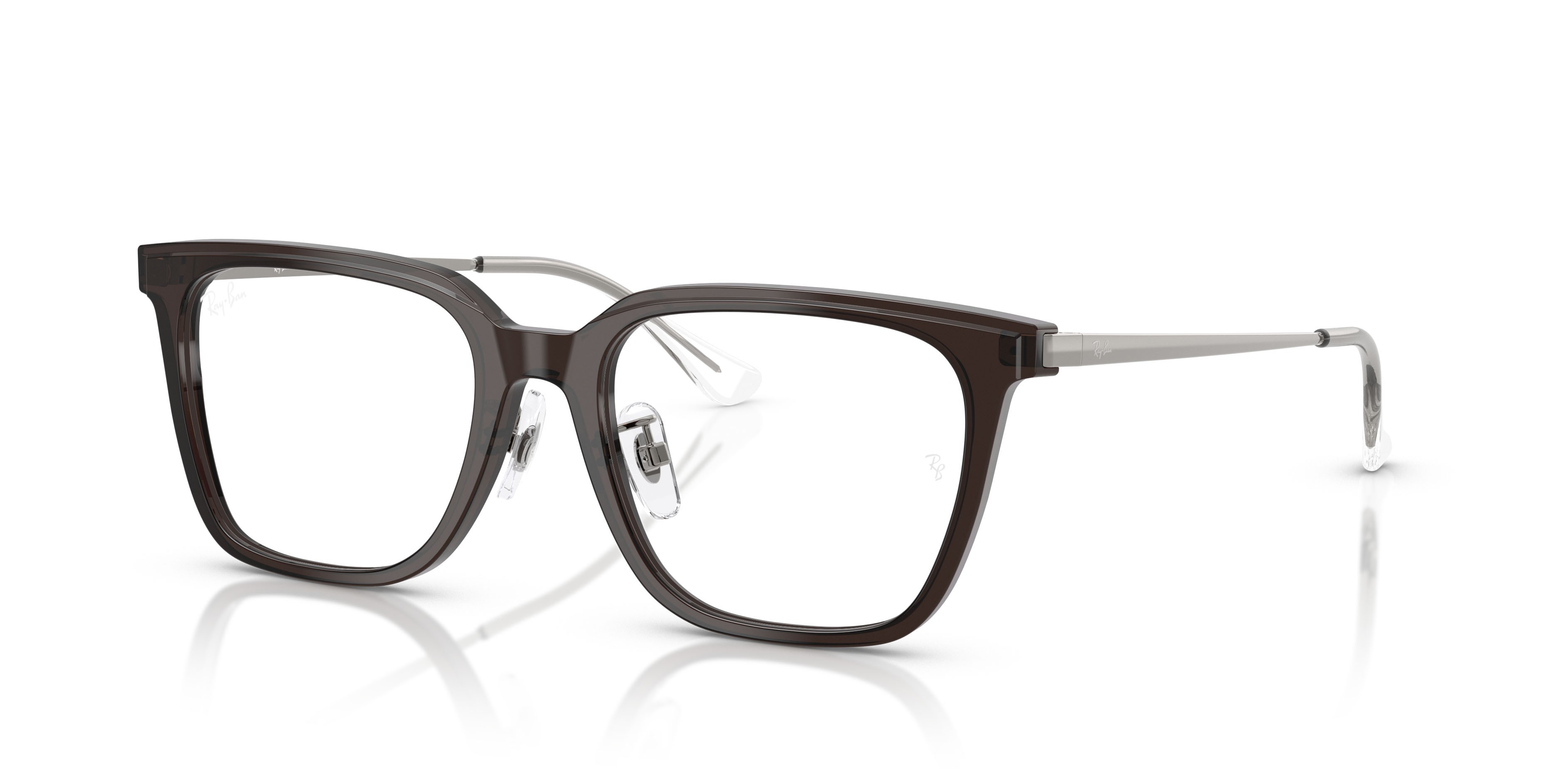 Occhiali da vista Ray-Ban RX 5442D (8290) - RB 5442D 8290 colore marrone scuro trasparente forma quadrato lenti trasparente