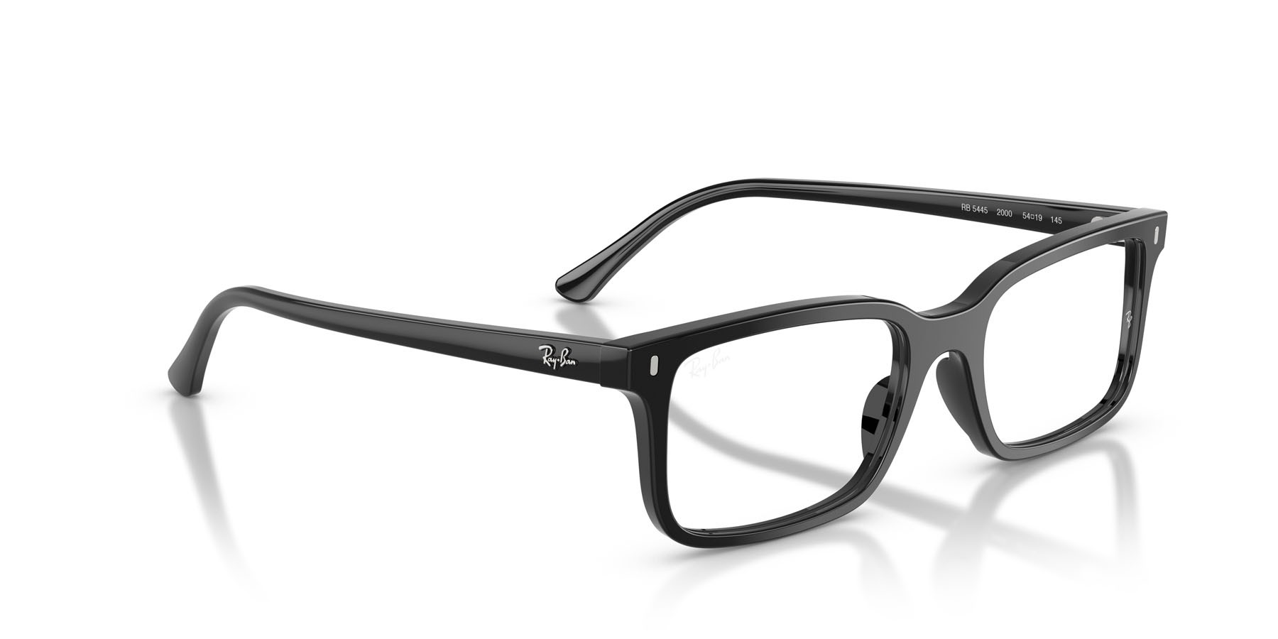 Occhiali da vista Ray-Ban RX 5445 (2000) - RB 5445 2000 colore nero forma quadrato lenti trasparente