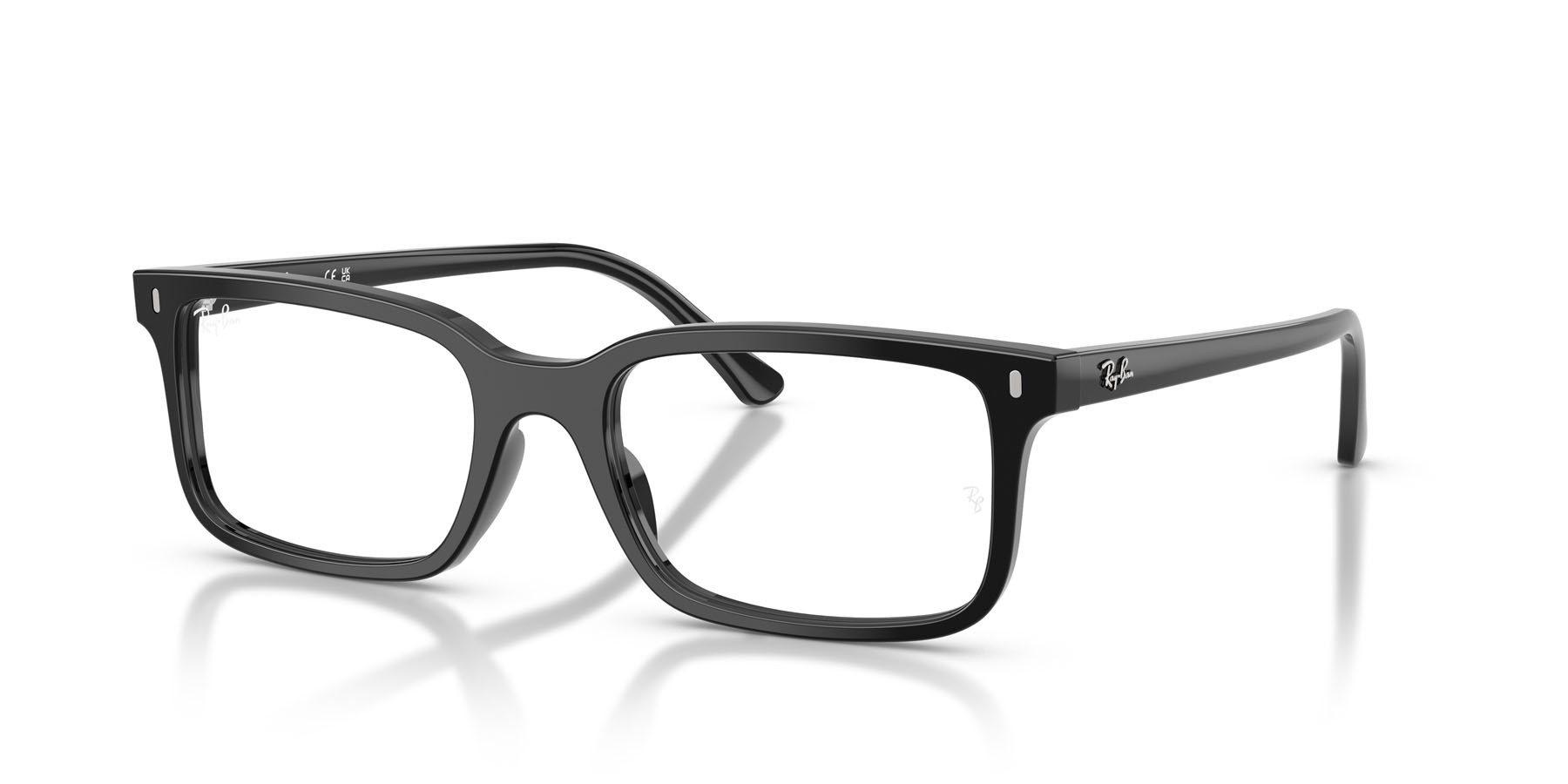 Occhiali da vista Ray-Ban RX 5445 (2000) - RB 5445 2000 colore nero forma quadrato lenti trasparente