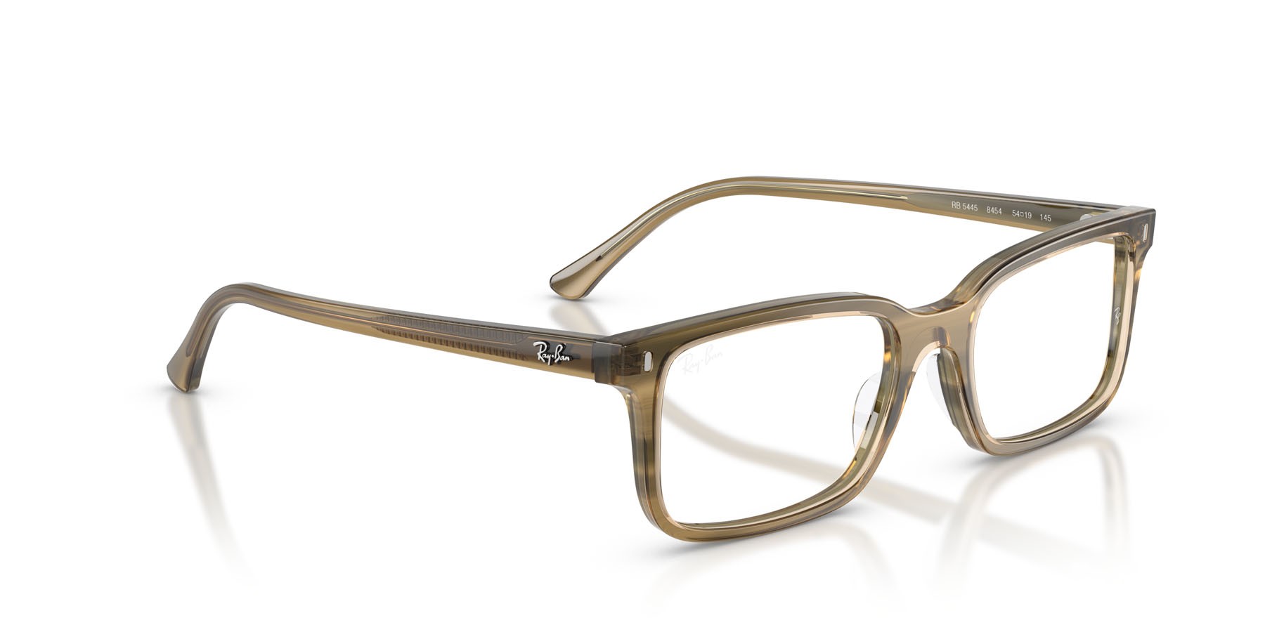 Occhiali da vista Ray-Ban RX 5445 (8454) - RB 5445 8454 colore striato verde forma quadrato lenti trasparente