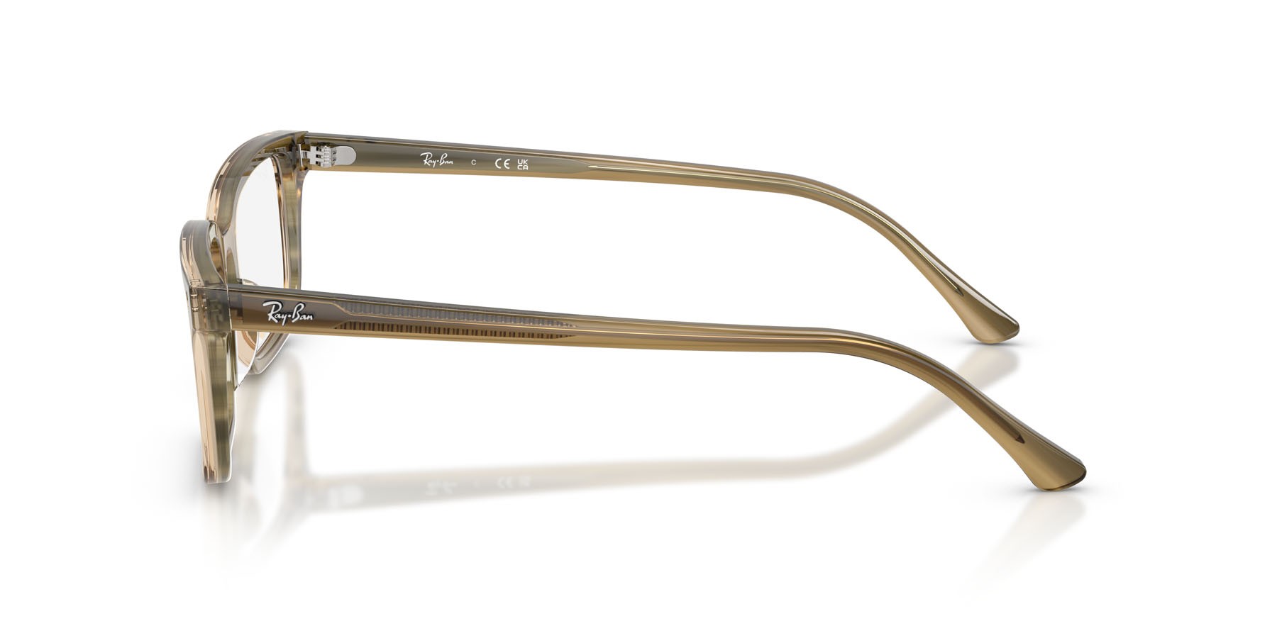 Occhiali da vista Ray-Ban RX 5445 (8454) - RB 5445 8454 colore striato verde forma quadrato lenti trasparente