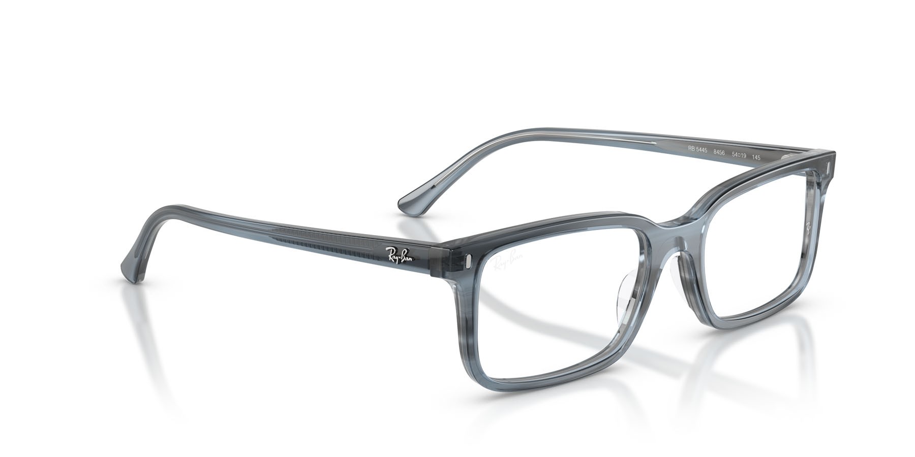 Occhiali da vista Ray-Ban RX 5445 (8456) - RB 5445 8456 colore striato blu forma quadrato lenti trasparente
