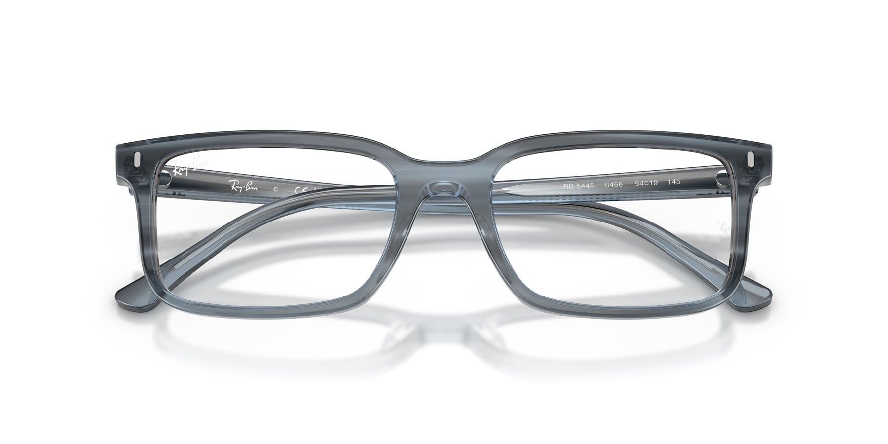 Occhiali da vista Ray-Ban RX 5445 (8456) - RB 5445 8456 colore striato blu forma quadrato lenti trasparente