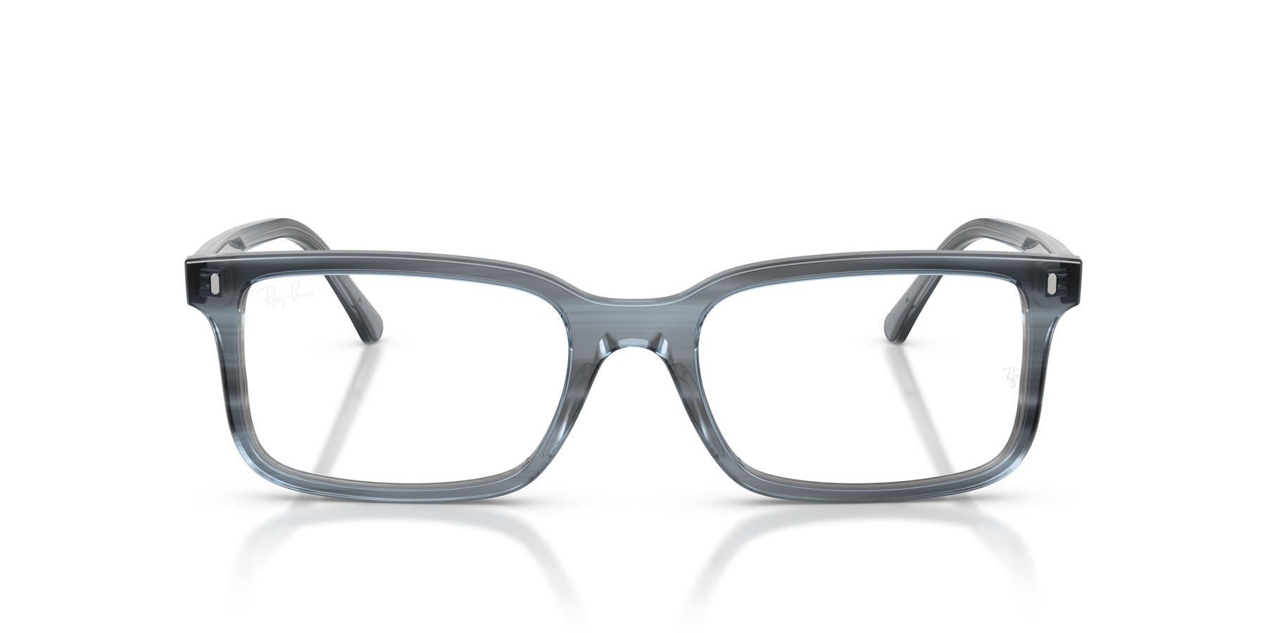 Occhiali da vista Ray-Ban RX 5445 (8456) - RB 5445 8456 colore striato blu forma quadrato lenti trasparente