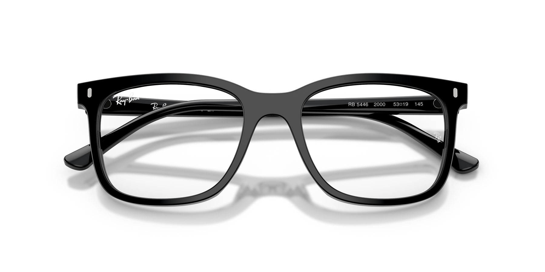 Eyeglasses Ray-Ban RX 5446 (2000) - RB 5446 2000 color nero shape square lenses trasparente