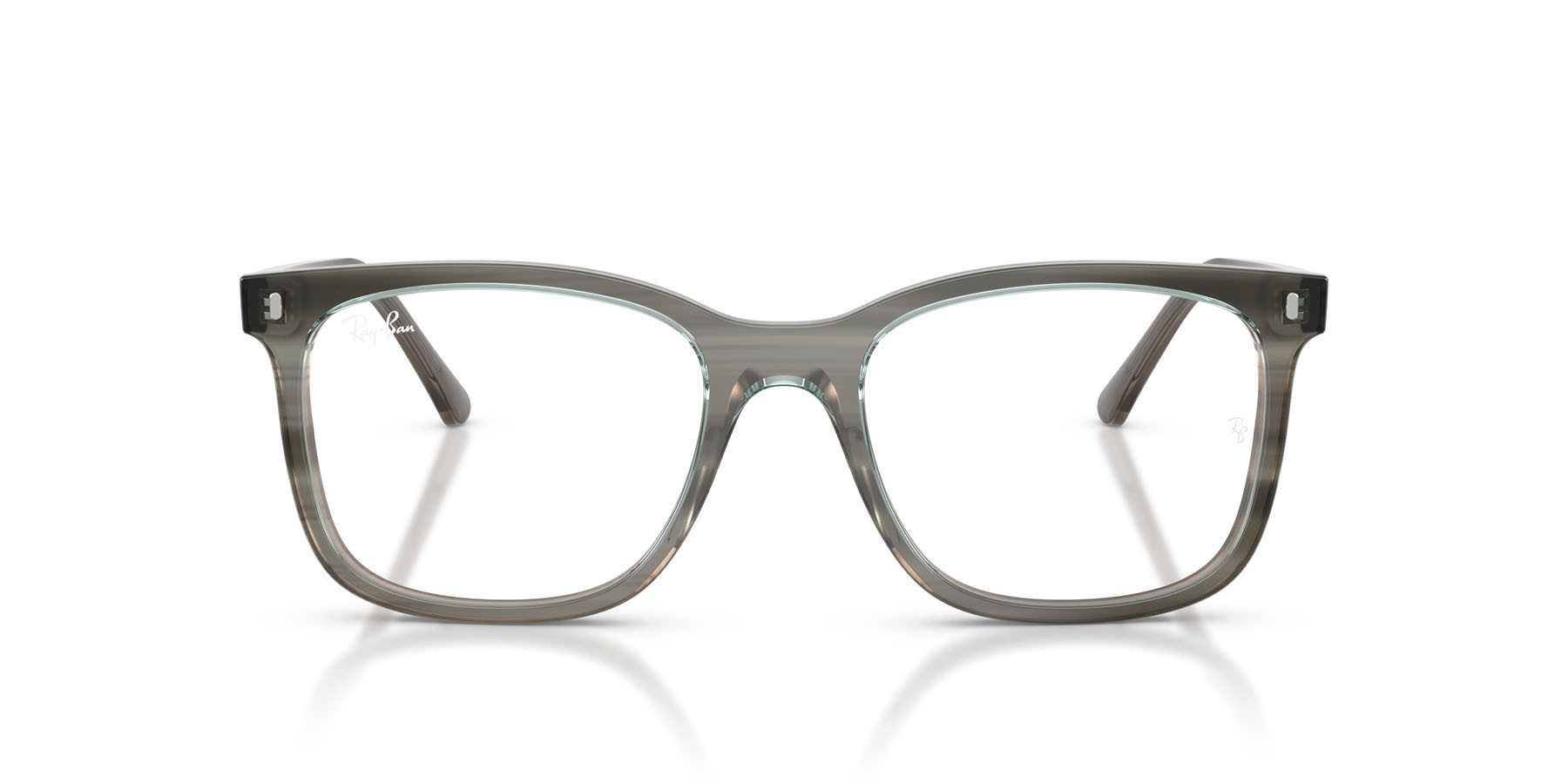Eyeglasses Ray-Ban RX 5446 (8453) - RB 5446 8453 color striato grigio shape square lenses trasparente