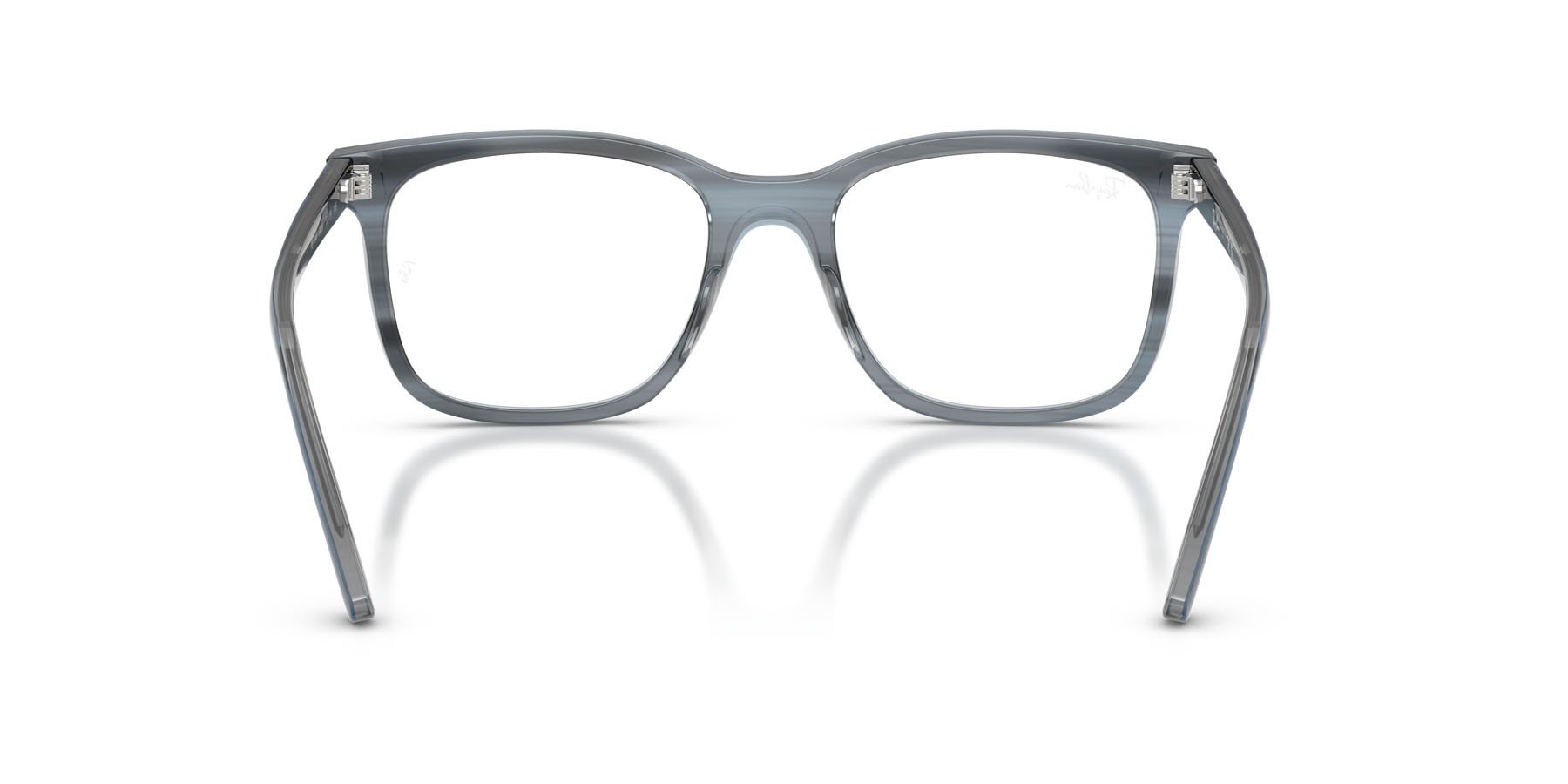 Eyeglasses Ray-Ban RX 5446 (8456) - RB 5446 8456 color striato blu shape square lenses trasparente
