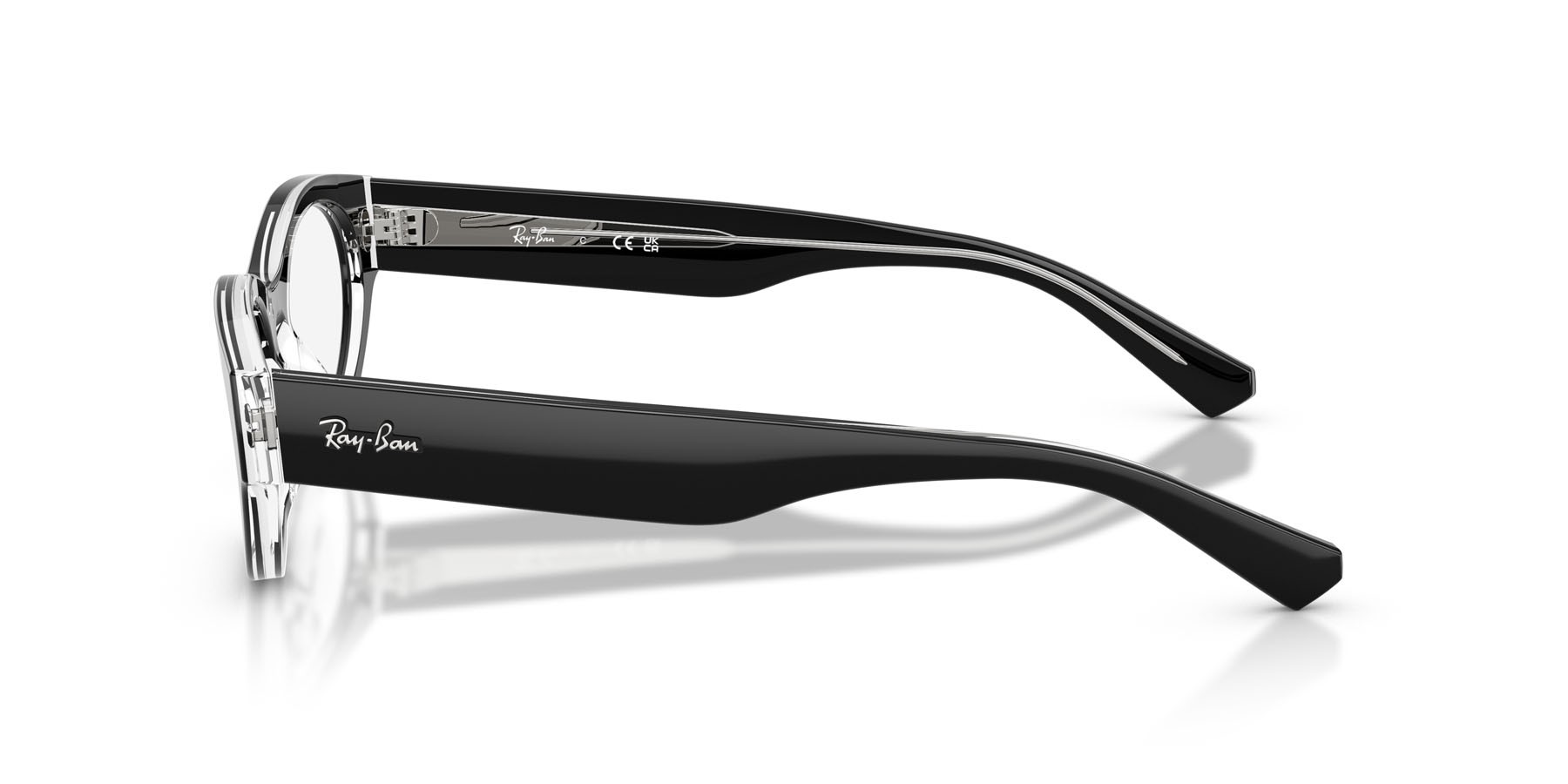 Occhiali da vista Ray-Ban RX 5447 (2034) - RB 5447 2034 colore nero su trasparente forma ovale lenti trasparente