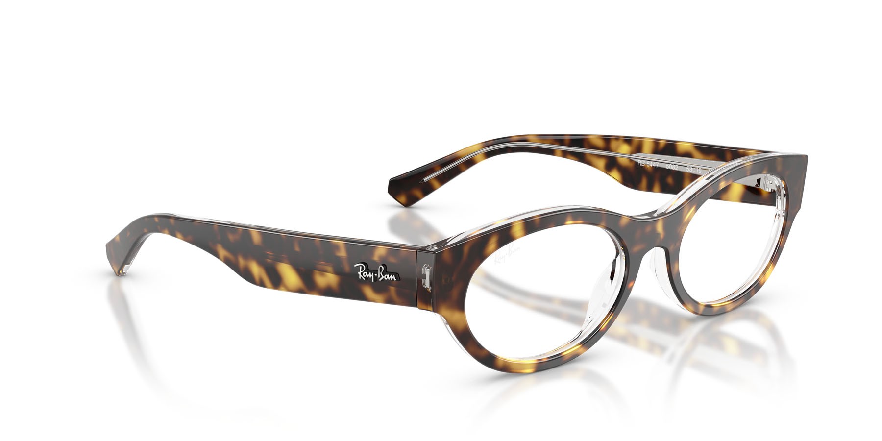 Occhiali da vista Ray-Ban RX 5447 (5082) - RB 5447 5082 colore havana su trasparente forma ovale lenti trasparente