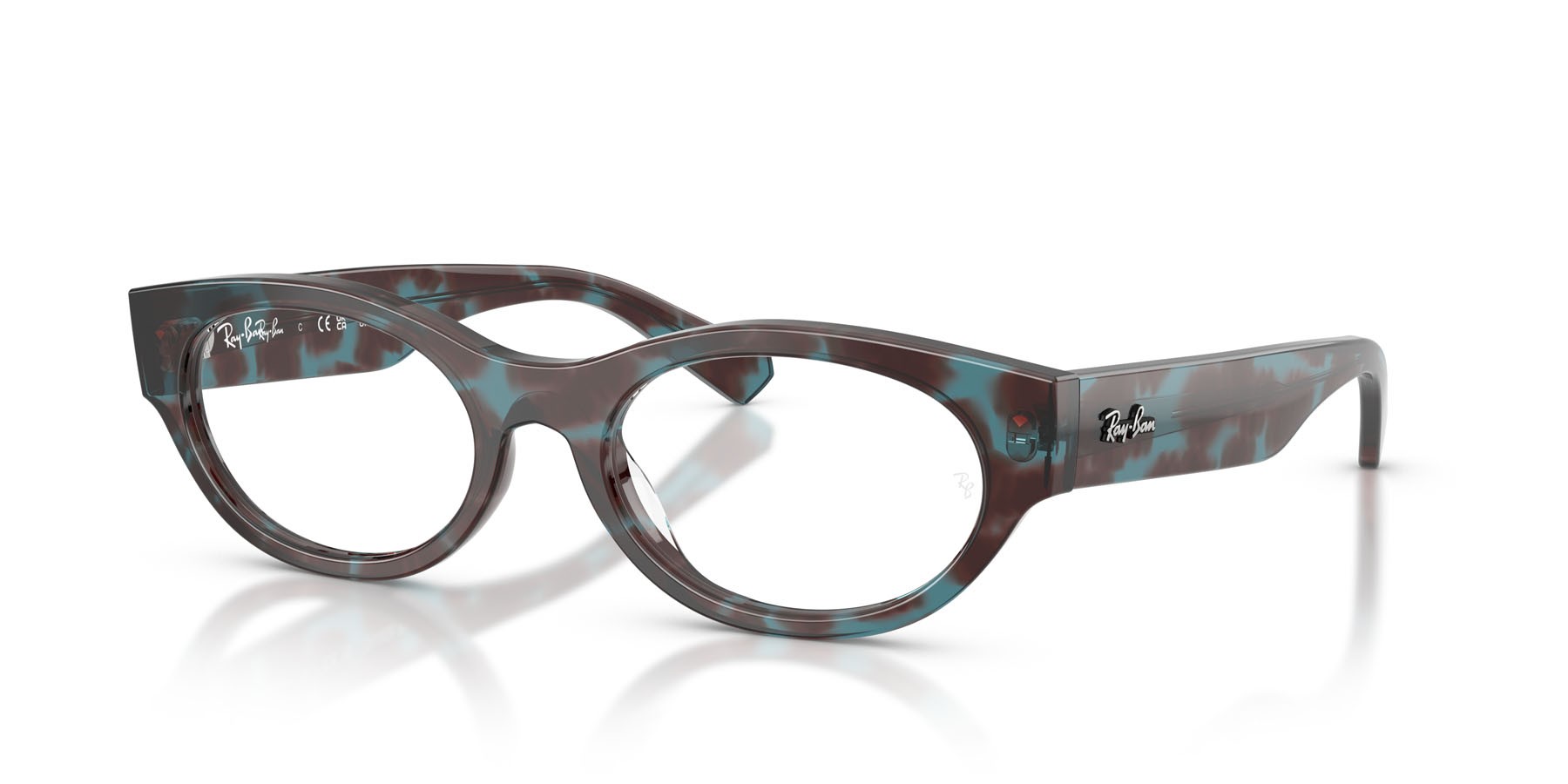 Occhiali da vista Ray-Ban RX 5447 (8458) - RB 5447 8458 colore havana blu forma ovale lenti trasparente