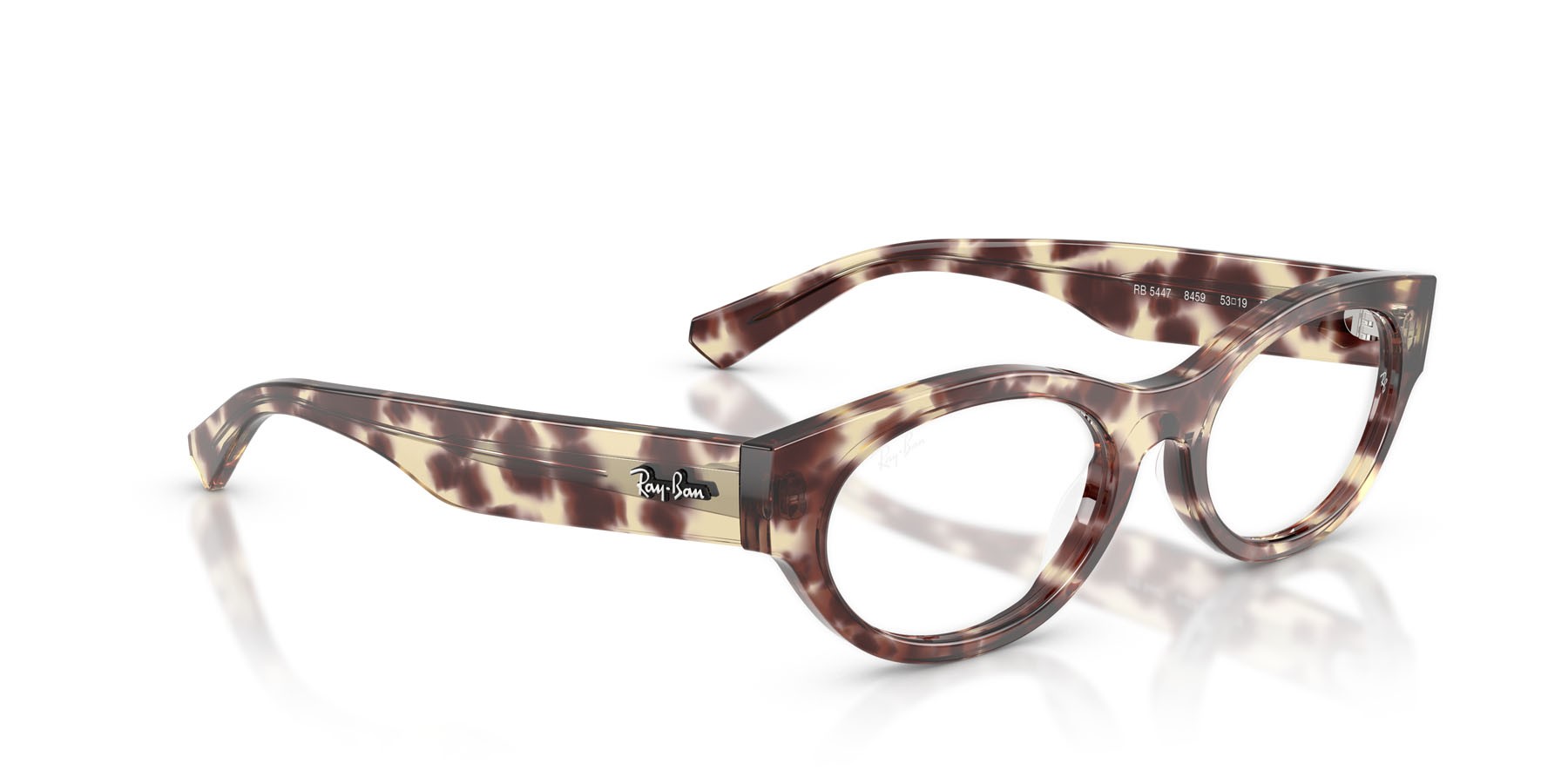 Eyeglasses Ray-Ban RX 5447 (8459) - RB 5447 8459 color havana verde shape oval lenses trasparente