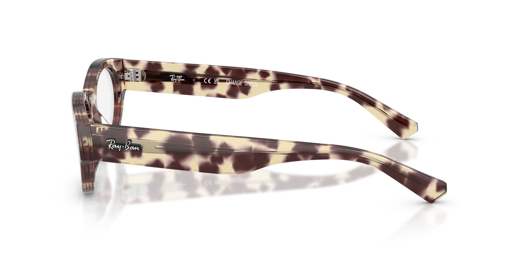 Eyeglasses Ray-Ban RX 5447 (8459) - RB 5447 8459 color havana verde shape oval lenses trasparente