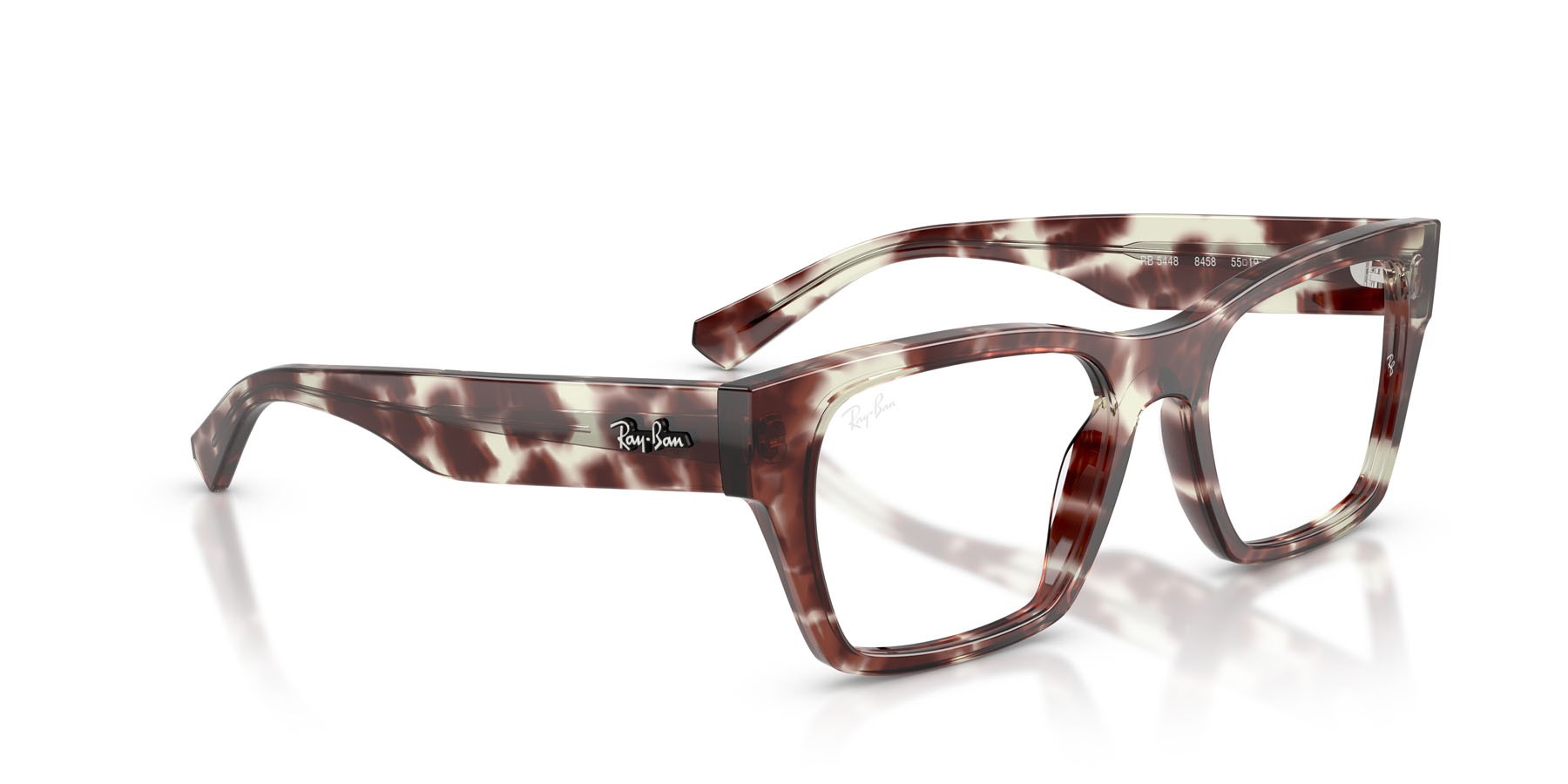 Occhiali da vista Ray-Ban RX 5448 (8458) - RB 5448 8458 colore havana blu forma irregolare lenti trasparente