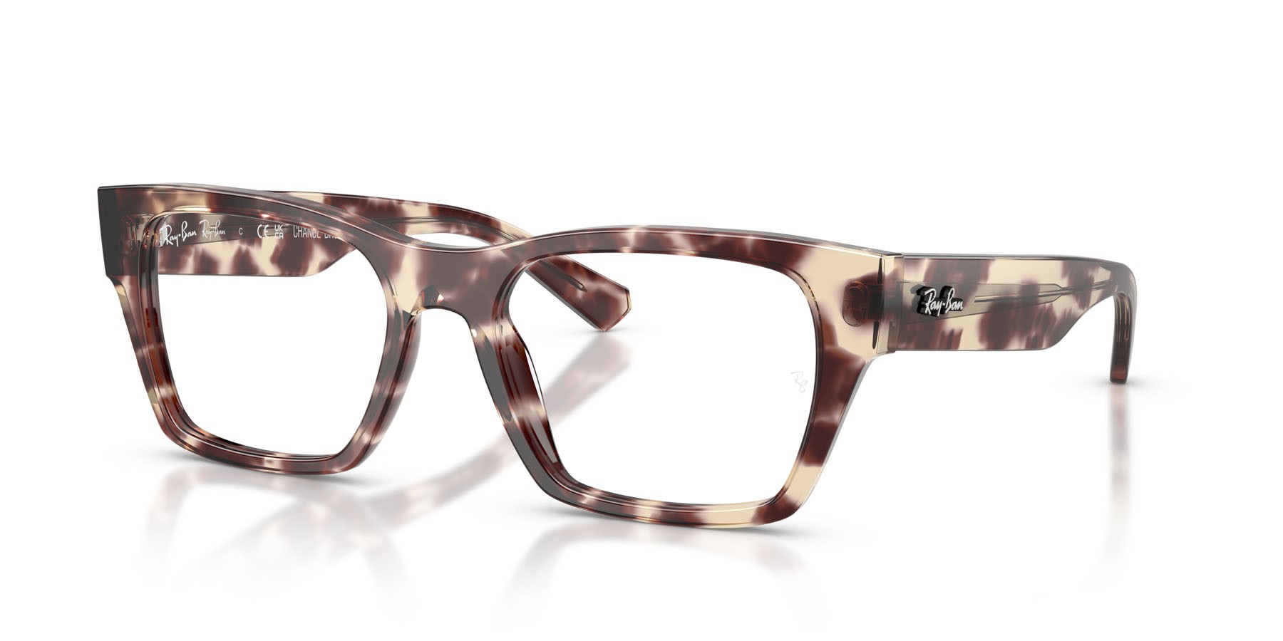 Occhiali da vista Ray-Ban RX 5448 (8460) - RB 5448 8460 colore marrone havana forma irregolare lenti trasparente