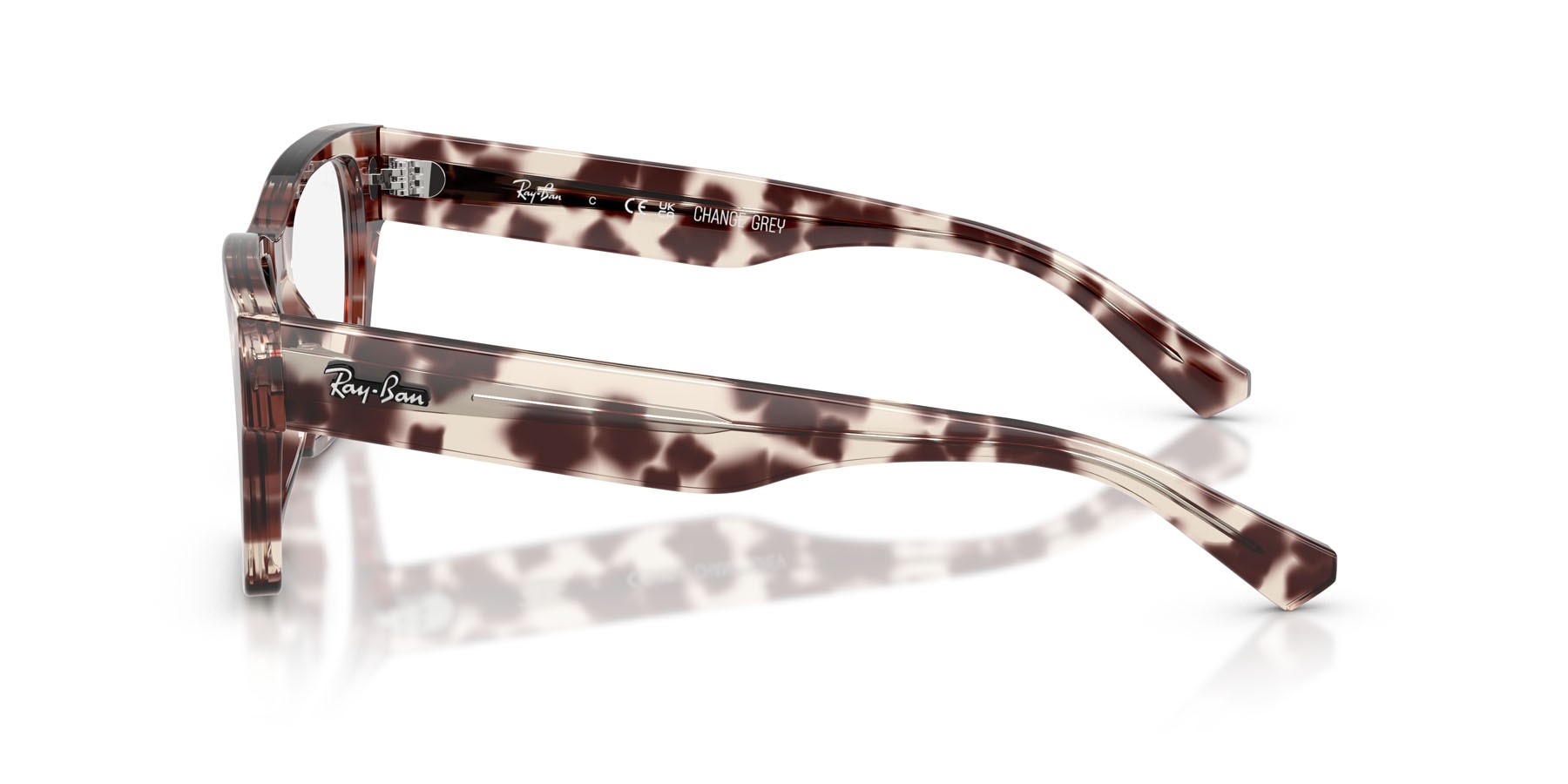 Eyeglasses Ray-Ban RX 5448 (8461) - RB 5448 8461 color havana grigio shape irregular lenses trasparente