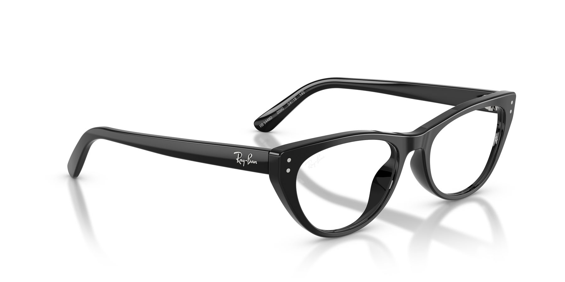 Eyeglasses Ray-Ban RX 5449D (2000) - RB 5449D 2000 color nero shape square lenses trasparente